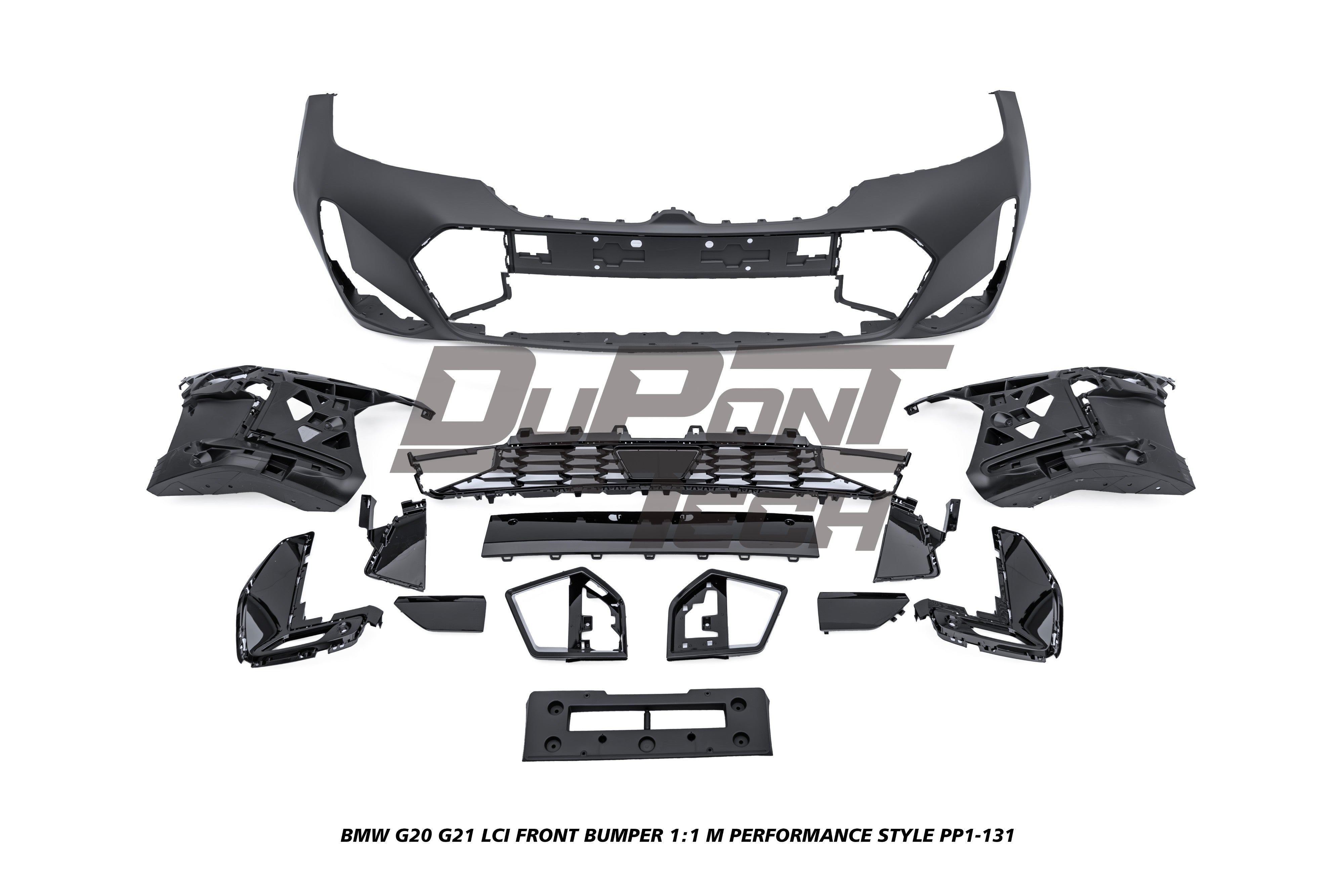 BMW 3 Series M340i 330i 320i G20 G21 LCI 2023-ON with Aftermarket Parts - 1:1 M Performance Style Front Bumper PP Polypropylene from DuPont Tech