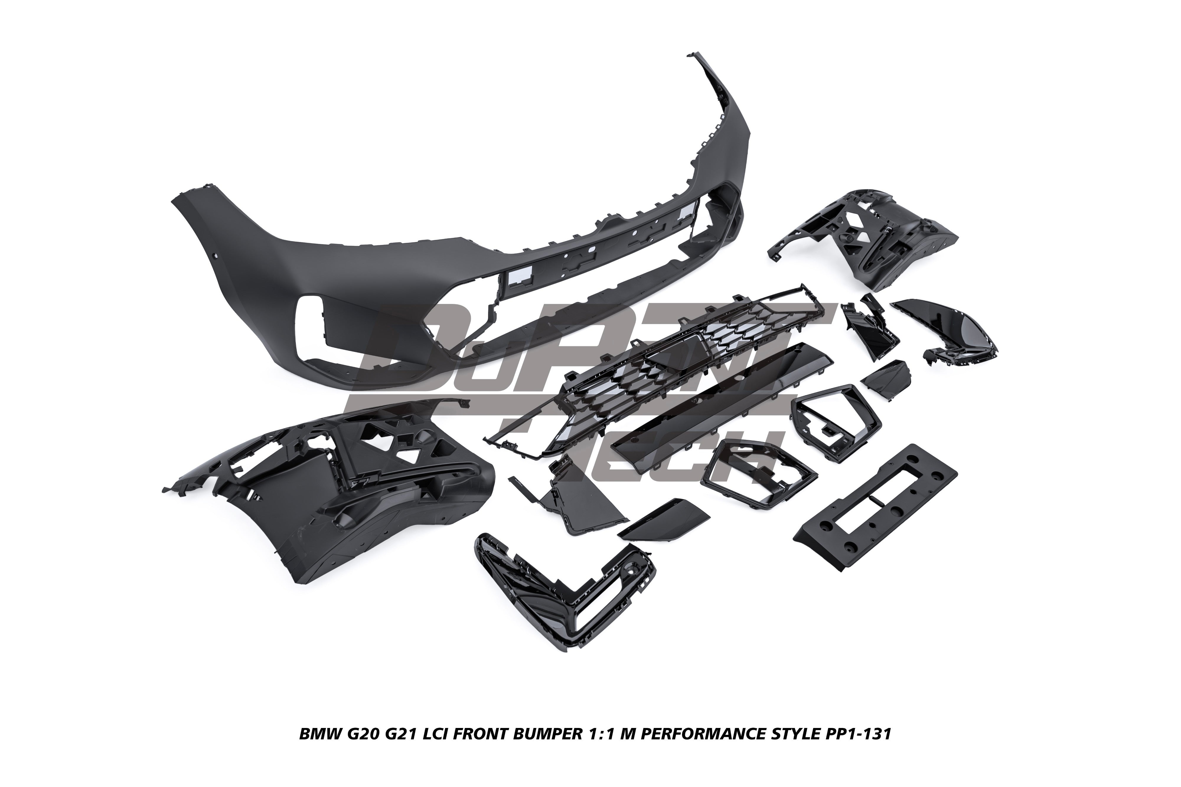 BMW 3 Series M340i 330i 320i G20 G21 LCI 2023-ON with Aftermarket Parts - 1:1 M Performance Style Front Bumper PP Polypropylene from DuPont Tech