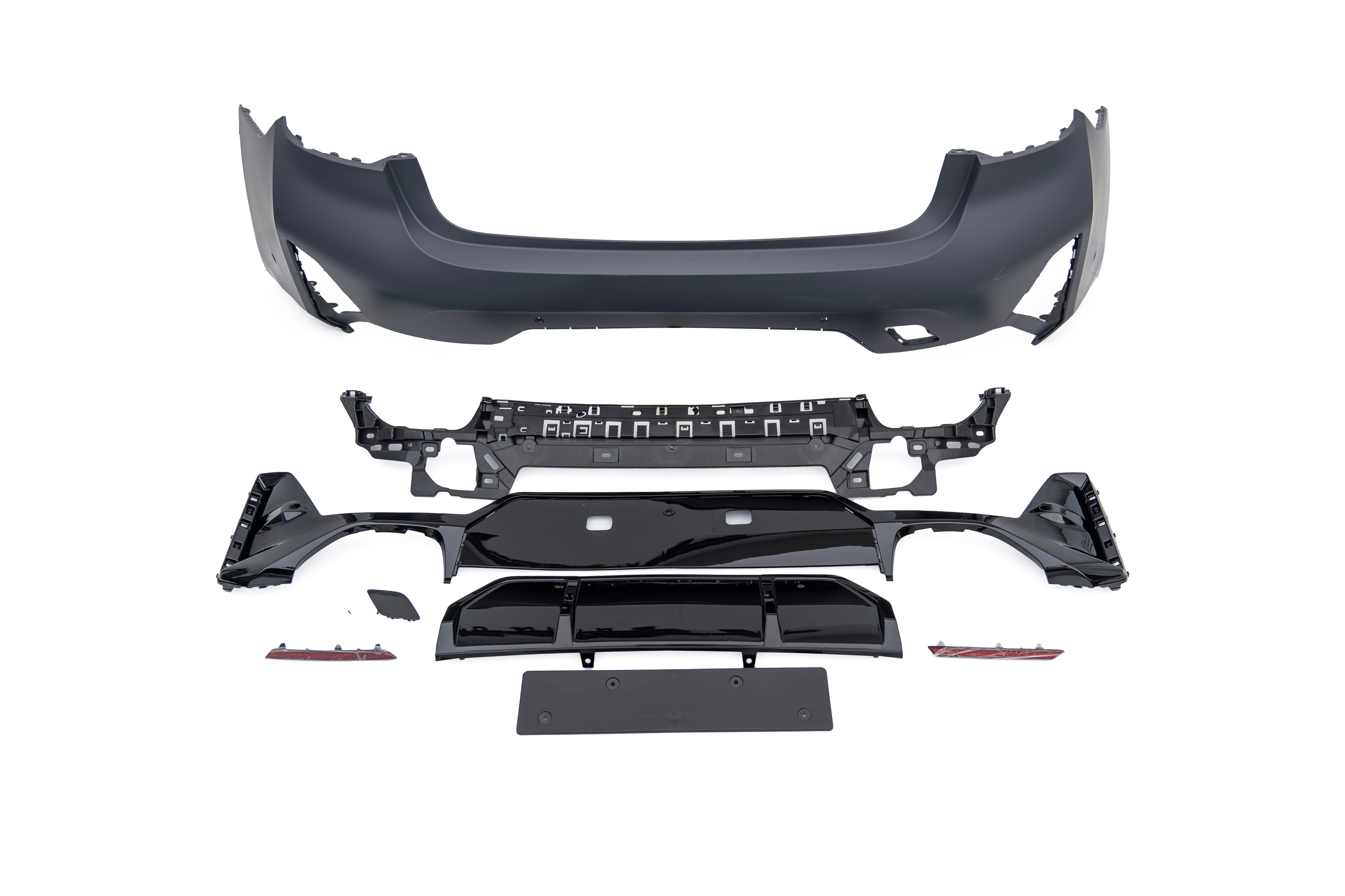 BMW 3 Series M340i 330i 320i G20 G21 LCI 2023-ON with Aftermarket Parts - 1:1 M Performance Style Rear Bumper PP Polypropylene from DuPont Tech