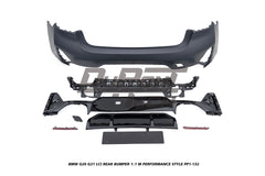 BMW 3 Series M340i 330i 320i G20 G21 LCI 2023-ON with Aftermarket Parts - 1:1 M Performance Style Rear Bumper PP Polypropylene from DuPont Tech