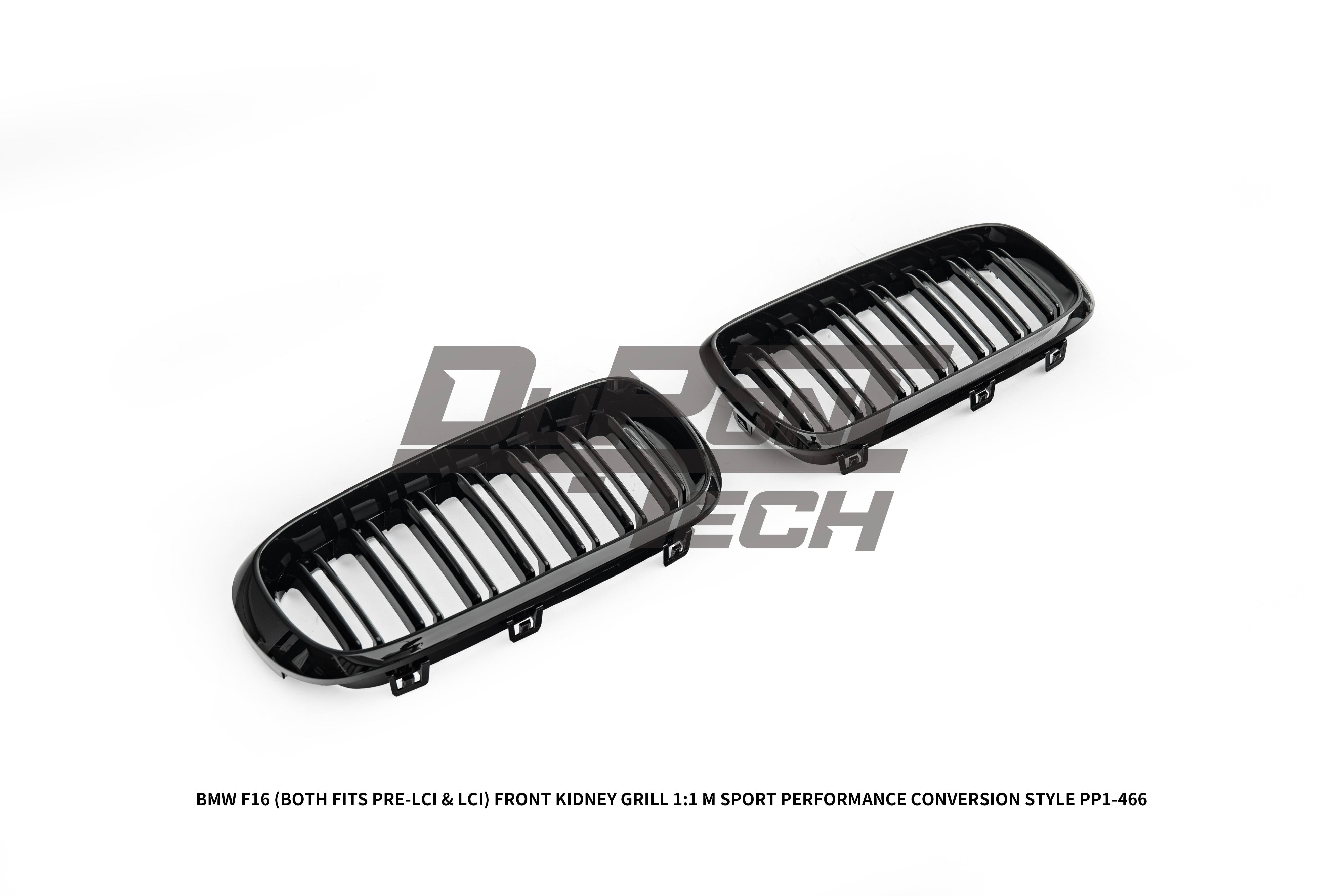 BMW X6 M50d xDrive50i s/xDrive35i xDrive40d xDrive30d F16 (Both Fits Pre-LCI & LCI) 2015 2016 2017 2018 2019 with Aftermarket Parts - 1:1 M Sport Performance Conversion Style Front Kidney Grill ABS from DuPont Tech