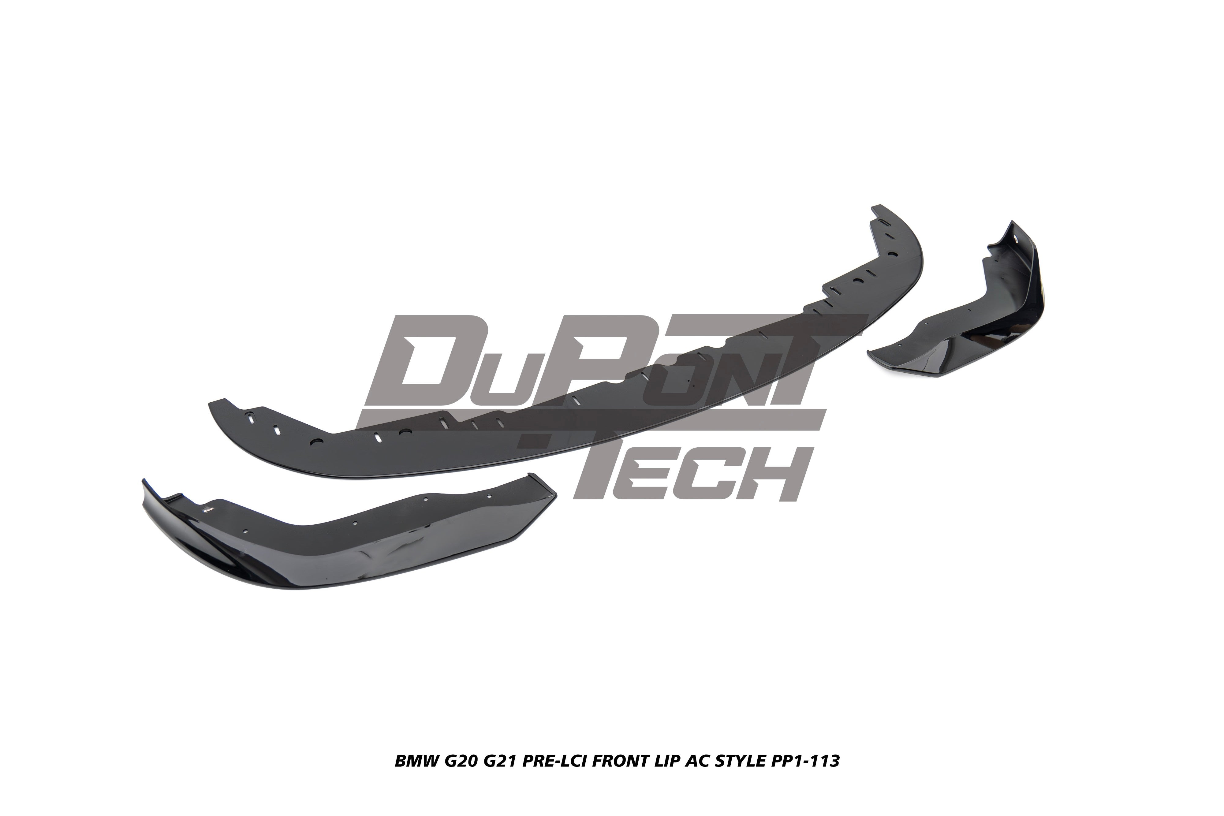 BMW 3 Series M340i 330i (With M-Package Bumper, does not fit base model) G20 G21 Pre-LCI 2019 2020 2021 2022 with Aftermarket Parts - AC Style Front Lip ABS from DuPont Tech