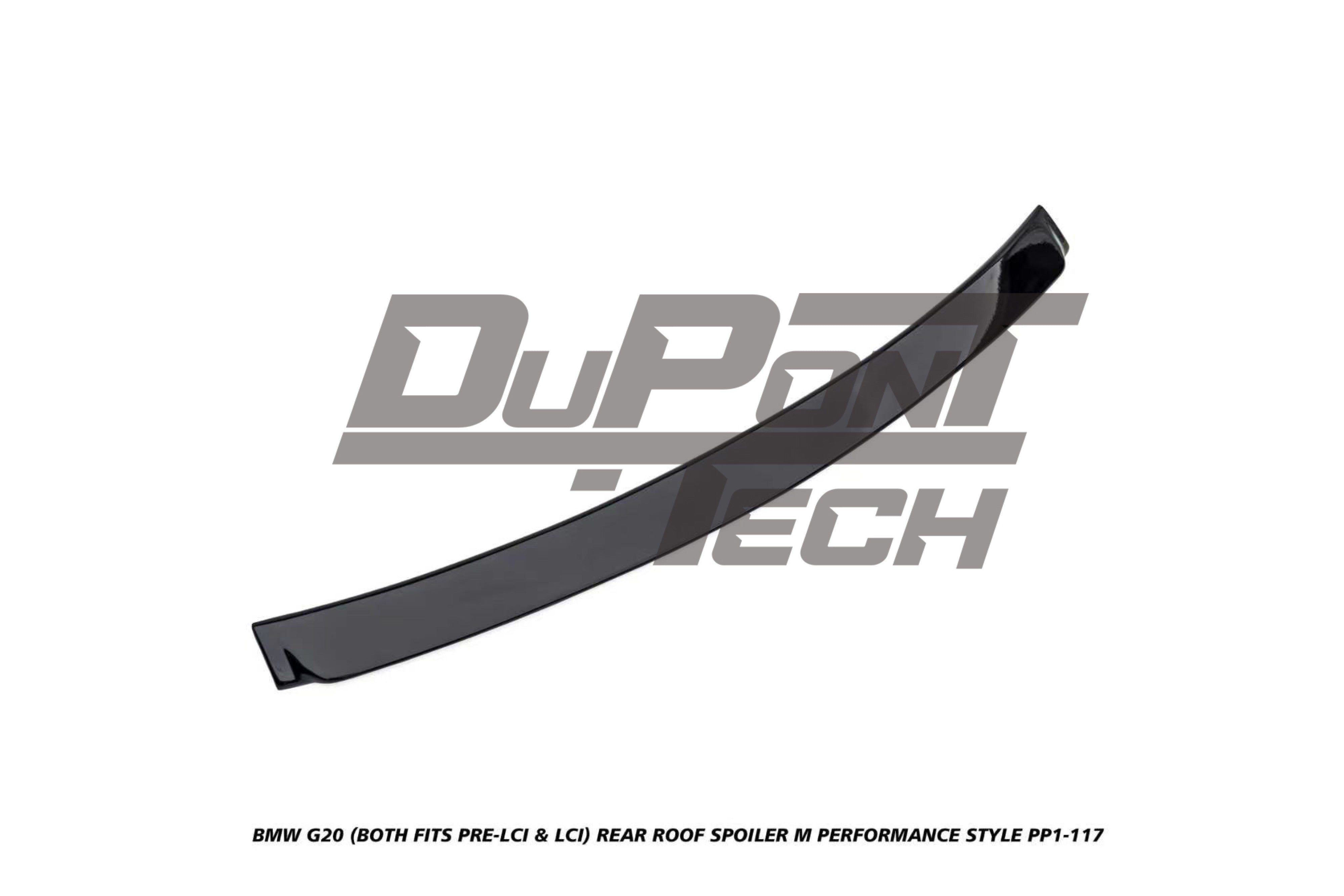 BMW 3 Series M340i 330i (Fits Both Pre-LCI &  LCI) G20 2019-ON with Aftermarket Parts - M Performance Style Rear Roof Spoiler ABS from DuPont Tech
