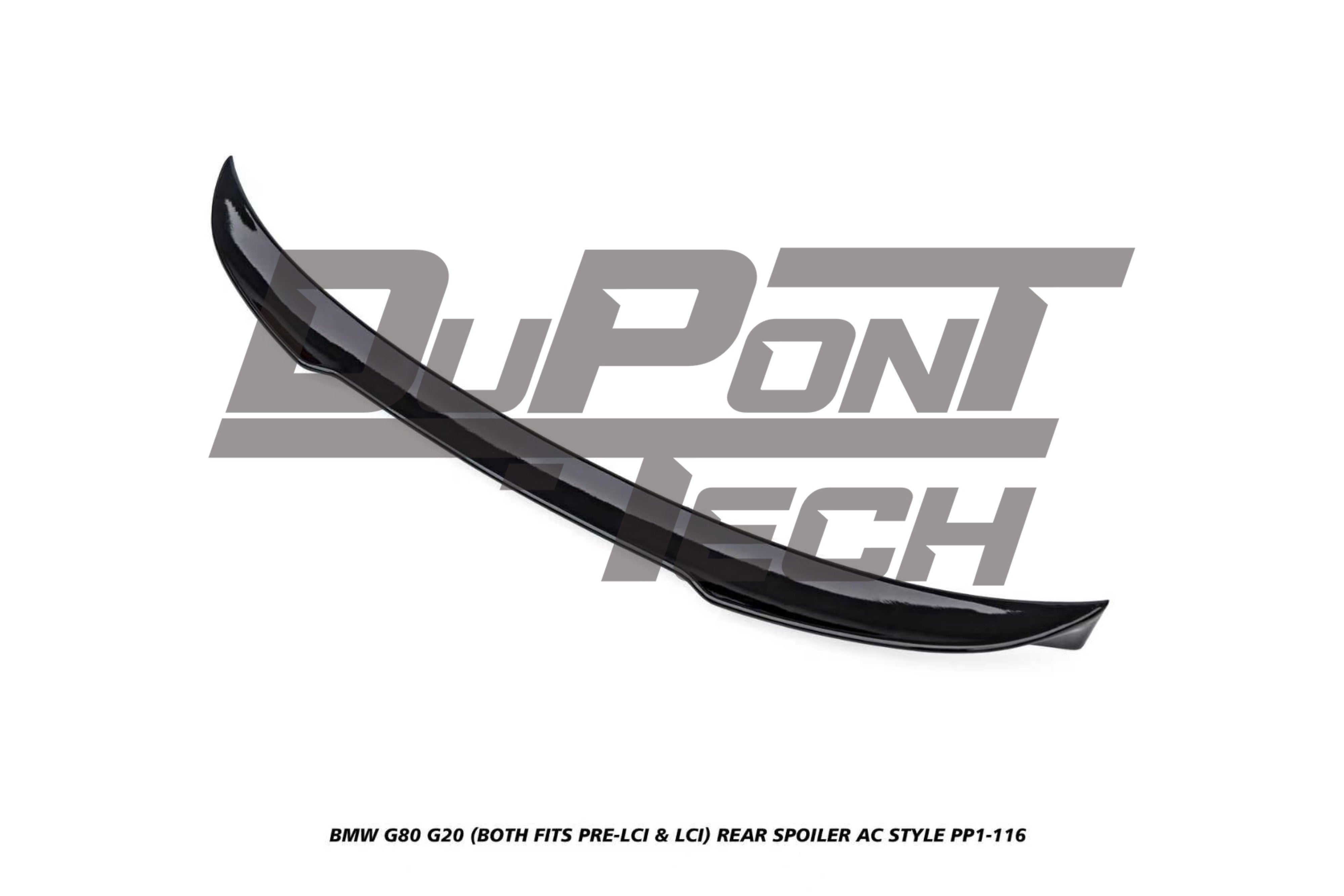 BMW M3 G80 2021-ON &amp; 3 Series M340i 330i (Fits Both Pre-LCI &amp; LCI) G20 2019-ON with Aftermarket Parts - AC Style Rear Spoiler ABS from DuPont Tech
