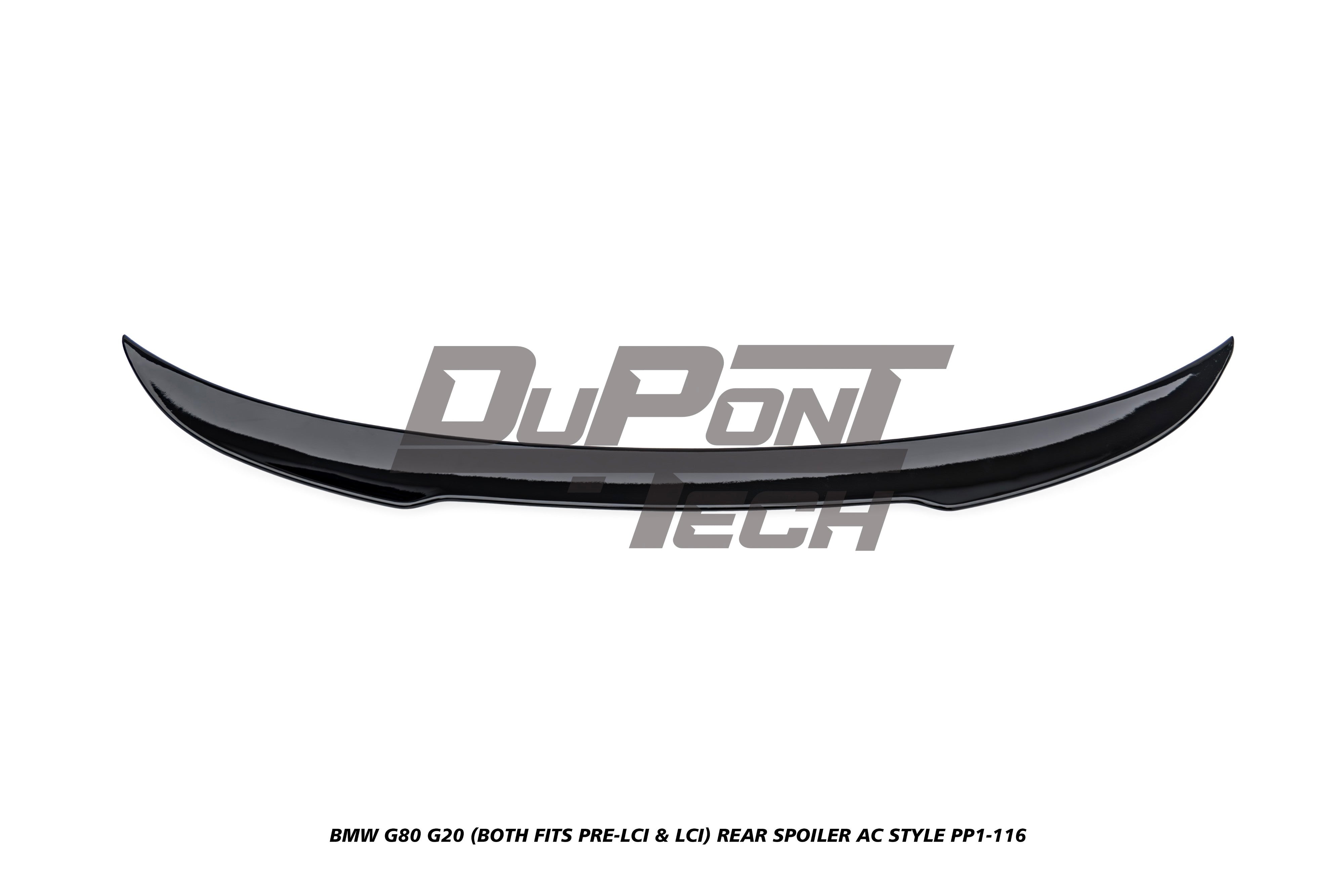 BMW M3 G80 2021-ON &amp; 3 Series M340i 330i (Fits Both Pre-LCI &amp; LCI) G20 2019-ON with Aftermarket Parts - AC Style Rear Spoiler ABS from DuPont Tech