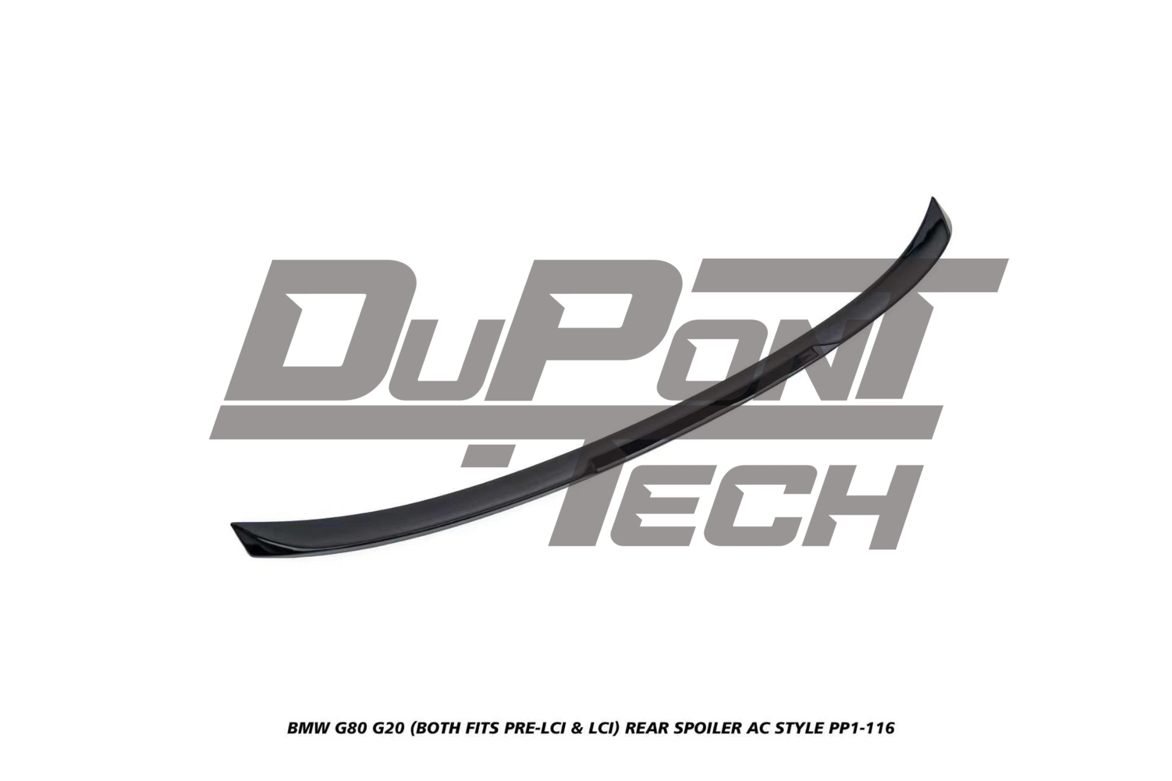 BMW M3 G80 2021-ON &amp; 3 Series M340i 330i (Fits Both Pre-LCI &amp; LCI) G20 2019-ON with Aftermarket Parts - AC Style Rear Spoiler ABS from DuPont Tech