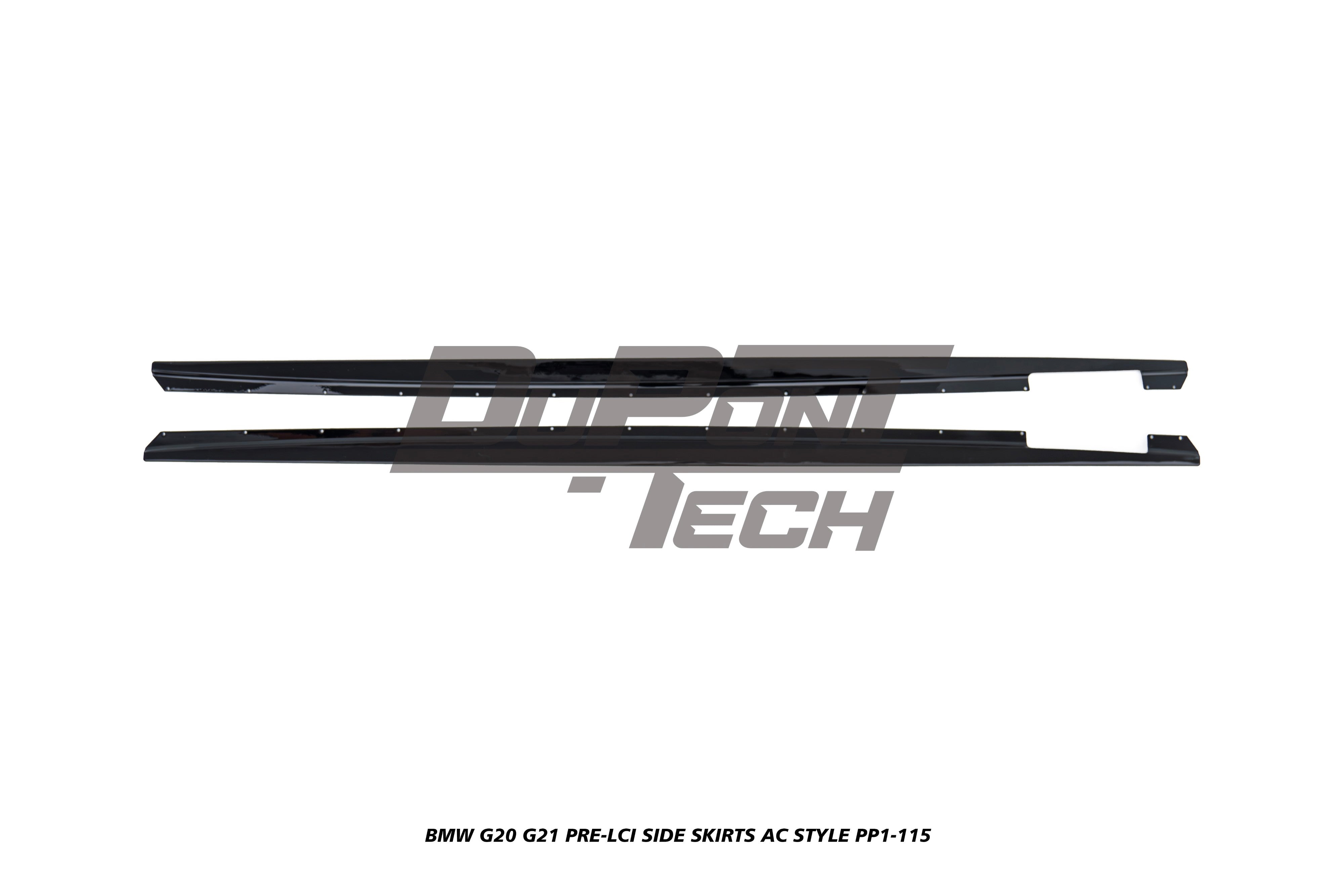 BMW 3 Series M340i 330i (with M-package rocker panel) G20 G21 Pre-LCI 2019 2020 2021 2022 with Aftermarket Parts - AC Style Side Skirts ABS from DuPont Tech