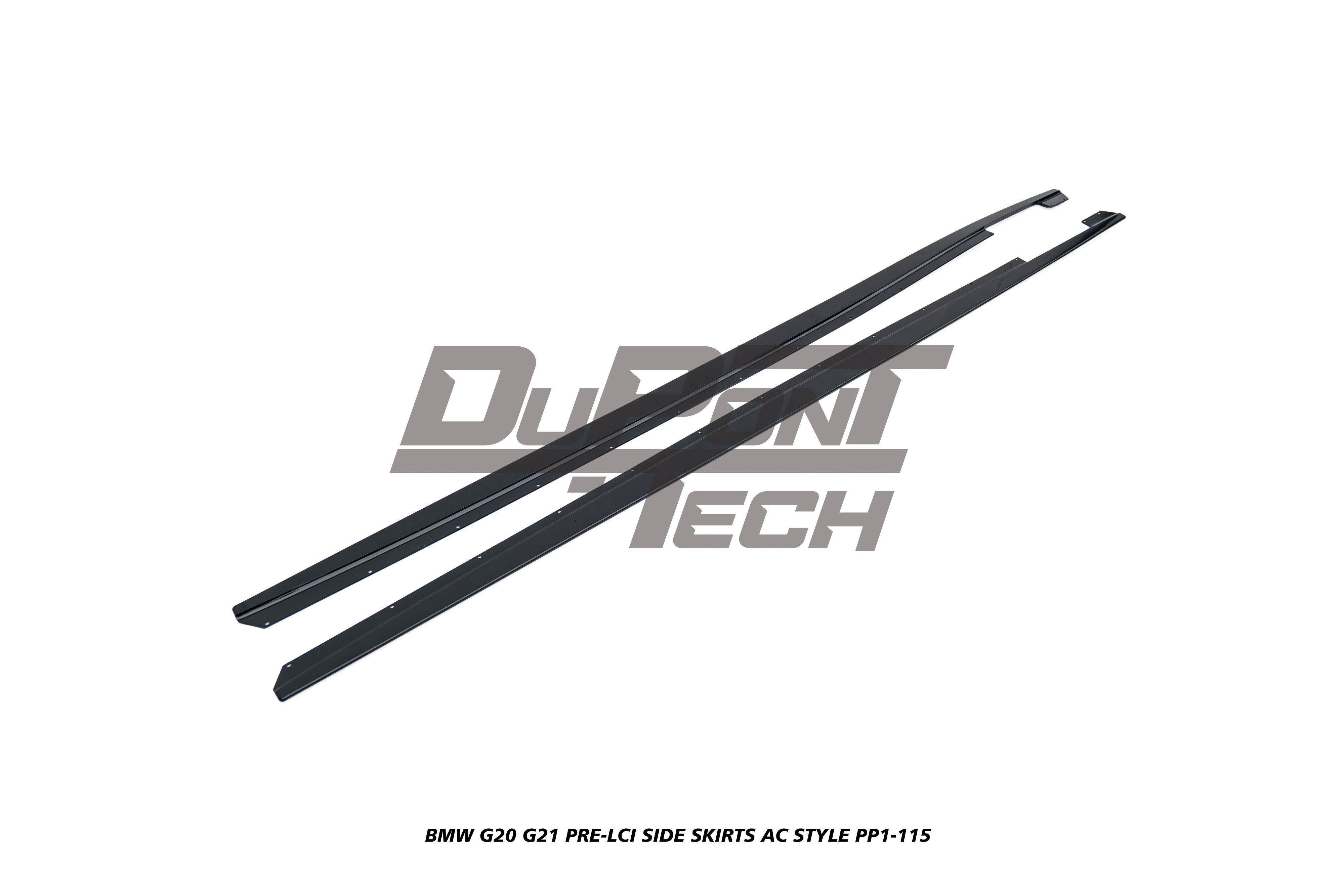 BMW 3 Series M340i 330i (with M-package rocker panel) G20 G21 Pre-LCI 2019 2020 2021 2022 with Aftermarket Parts - AC Style Side Skirts ABS from DuPont Tech