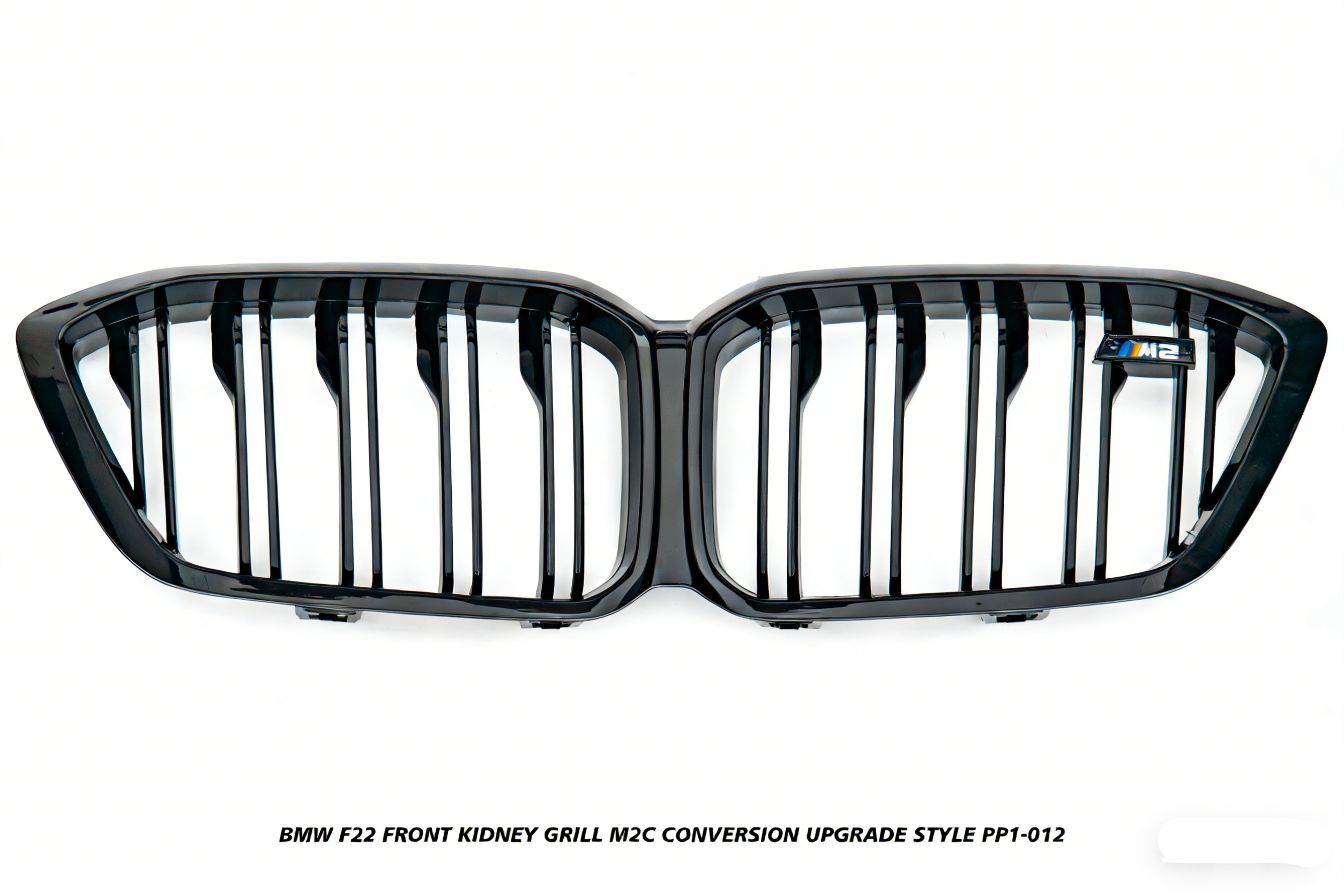 BMW 2 Series M240i M235i 230i 228i F22 2014 2015 2016 2017 2018 2019 2020 2021 with Aftermarket Parts - M2C Conversion Upgrade Style Front Kidney Grill ABS from DuPont Tech
