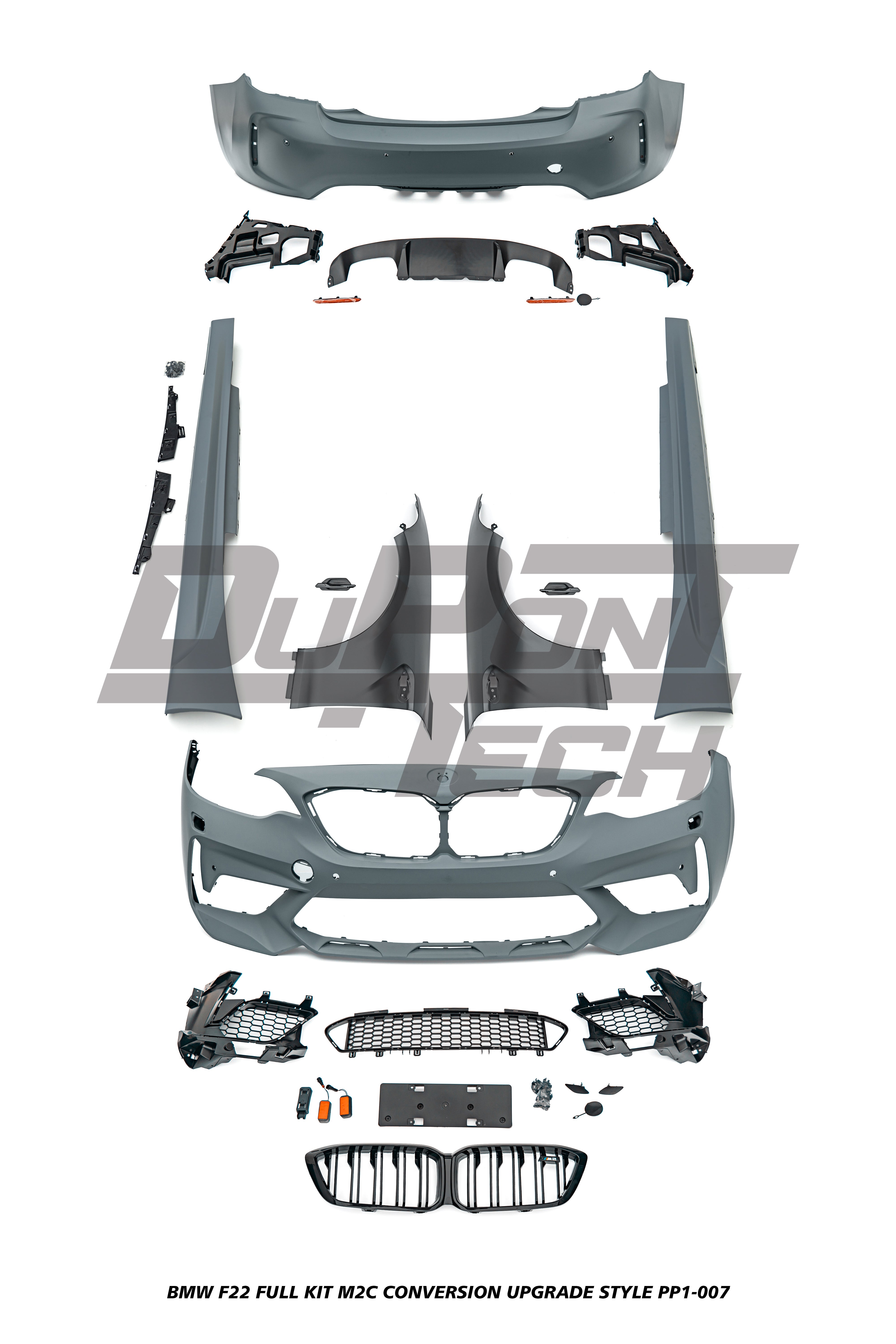 BMW 2 Series M240i M235i 230i 228i F22 2014 2015 2016 2017 2018 2019 2020 2021 with Aftermarket Parts - M2C Conversion Upgrade Style Full kit Package PP Polypropylene/Metal from DuPont Tech
