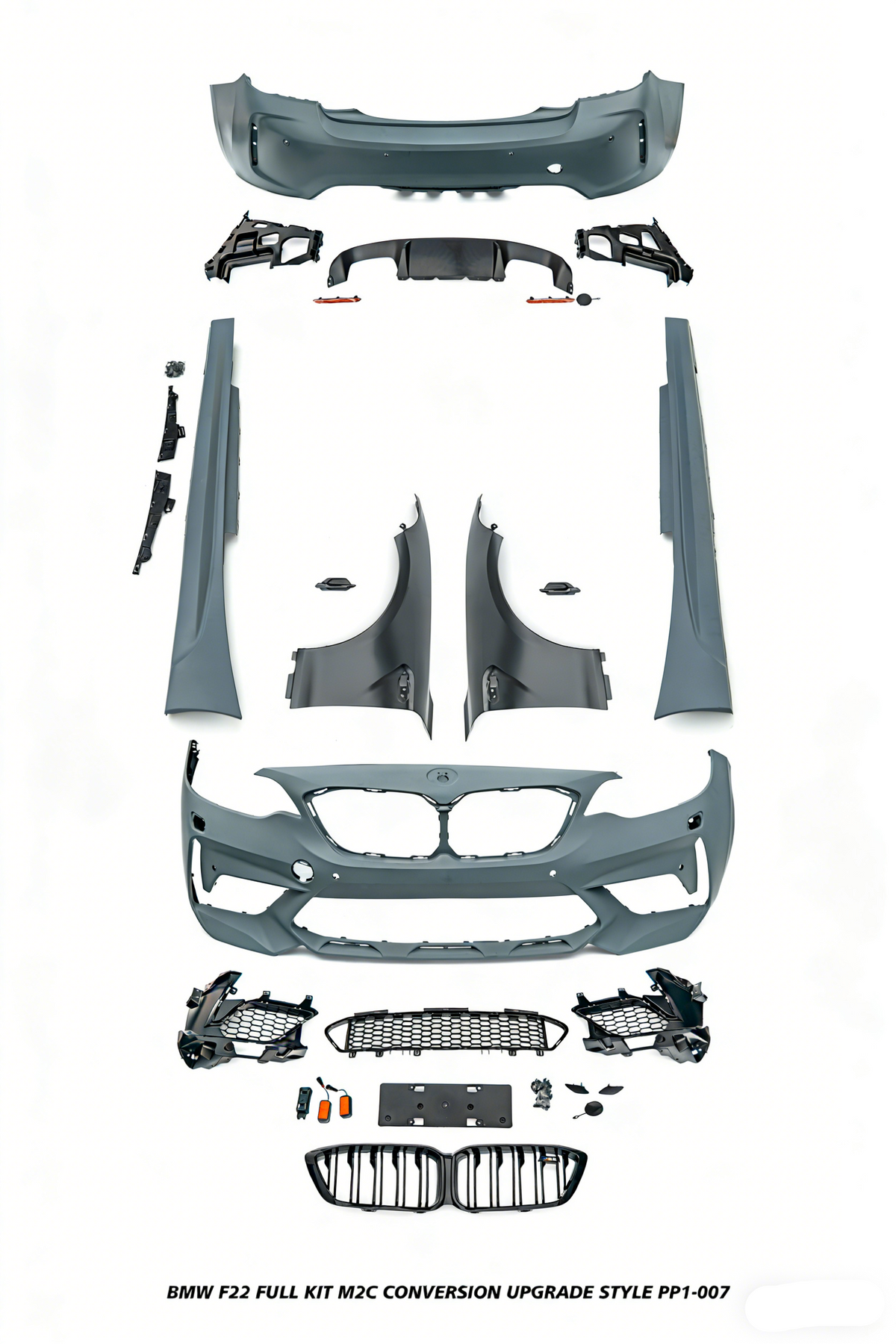 BMW 2 Series M240i M235i 230i 228i F22 2014 2015 2016 2017 2018 2019 2020 2021 with Aftermarket Parts - M2C Conversion Upgrade Style Full kit Package PP Polypropylene/Metal from DuPont Tech
