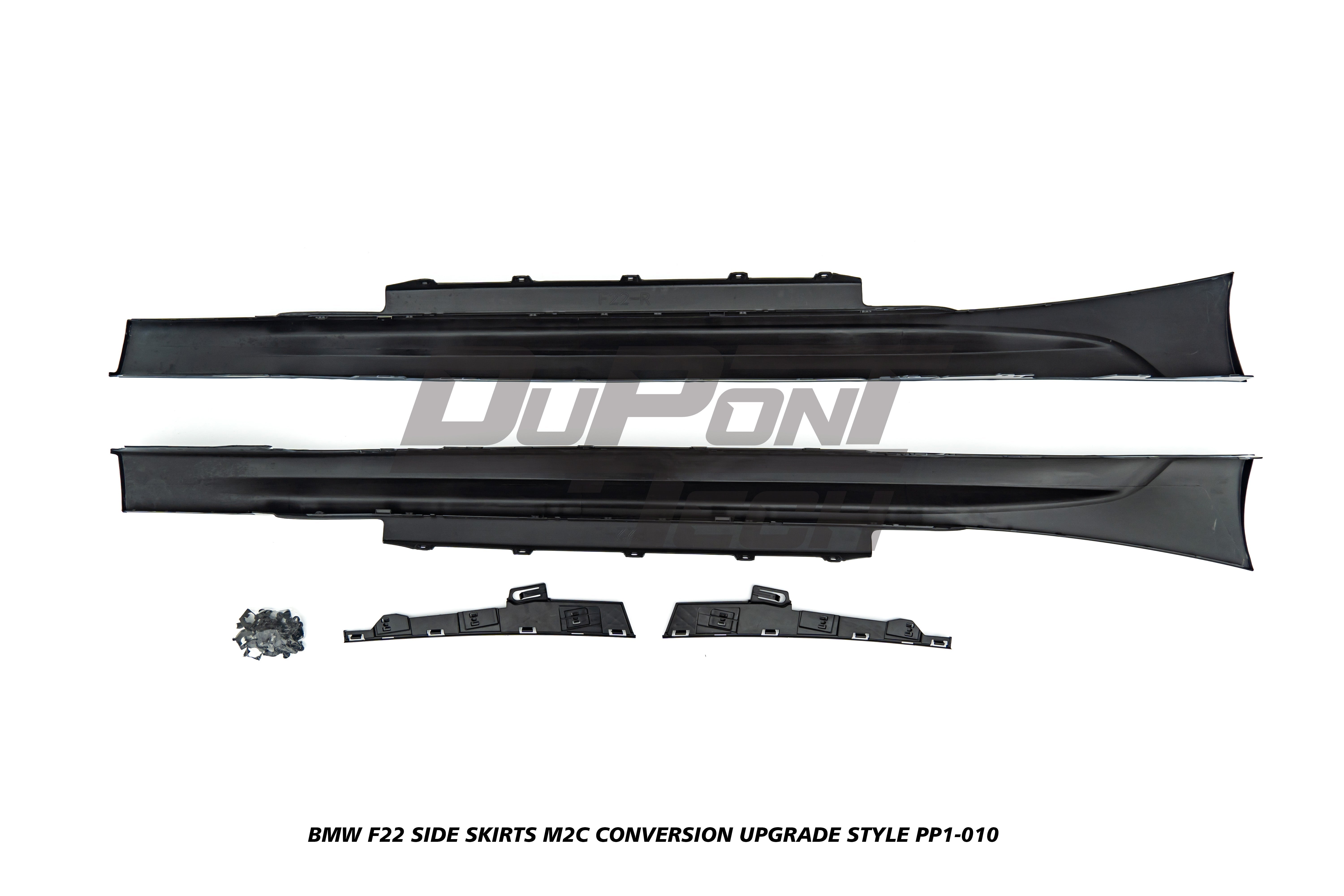 BMW 2 Series M240i M235i 230i 228i F22 2014 2015 2016 2017 2018 2019 2020 2021 with Aftermarket Parts - M2C Conversion Upgrade Style Side Skirts PP Polypropylene from DuPont Tech
