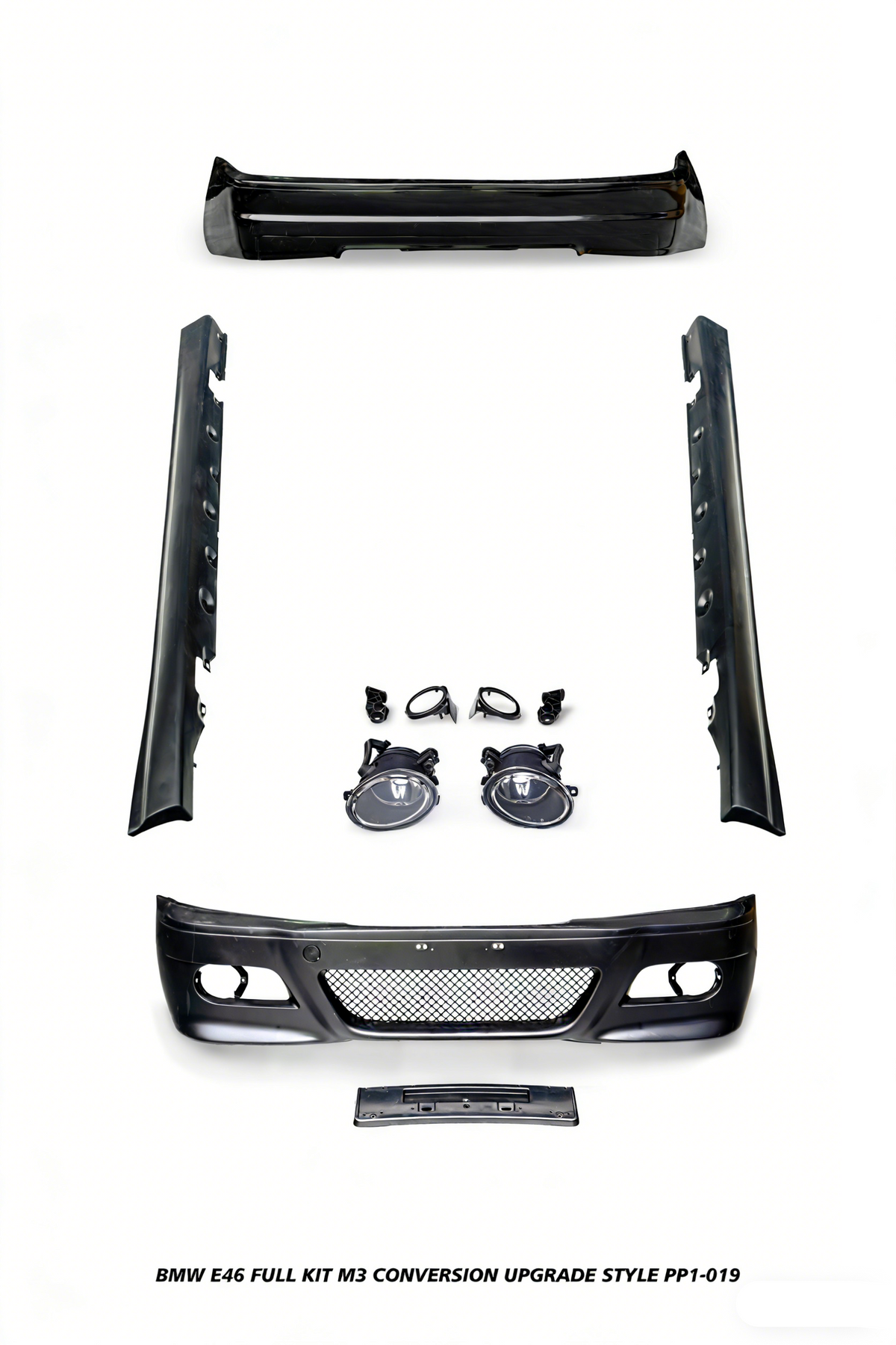 BMW 3 Series 330ci 325ci 320ci E46 1999 2000 2001 2002 2003 2004 2005 with Aftermarket Parts - M3 Conversion Upgrade Style Full kit PP Polypropylene from DuPont Tech
