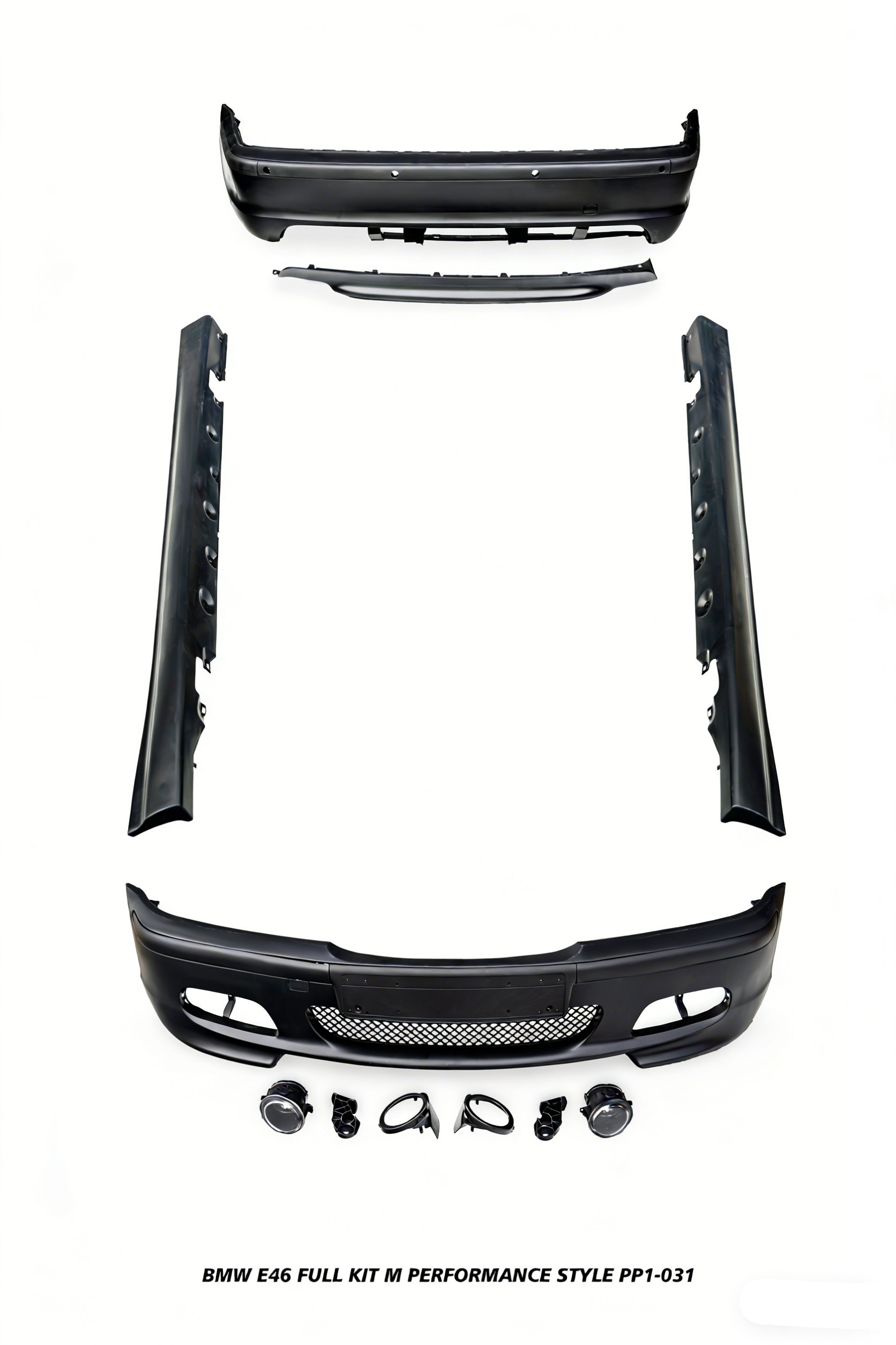 BMW 3 Series 330ci 325ci 320ci E46 1999 2000 2001 2002 2003 2004 2005 with Aftermarket Parts - M Performance Style Full kit PP Polypropylene from DuPont Tech

