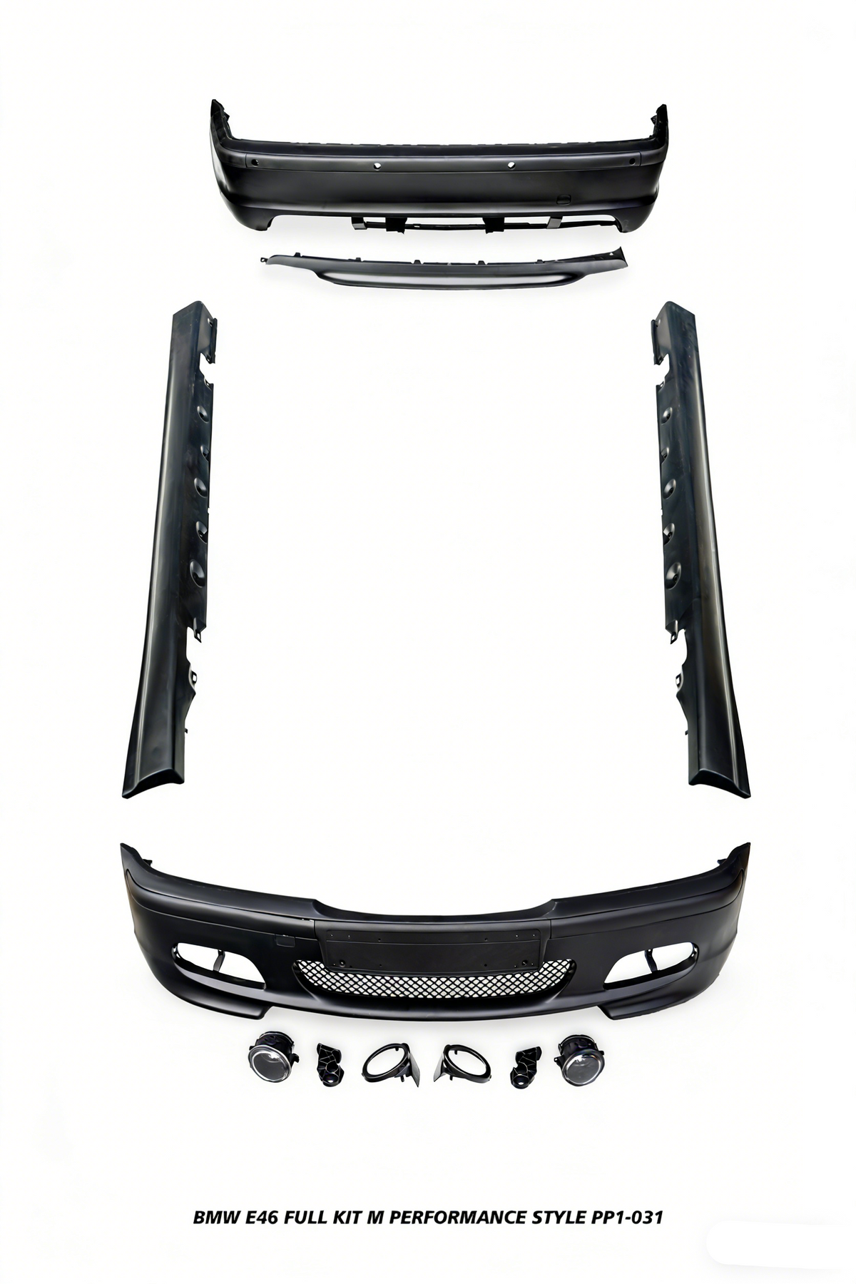 BMW 3 Series 330ci 325ci 320ci E46 1999 2000 2001 2002 2003 2004 2005 with Aftermarket Parts - M Performance Style Full kit PP Polypropylene from DuPont Tech
