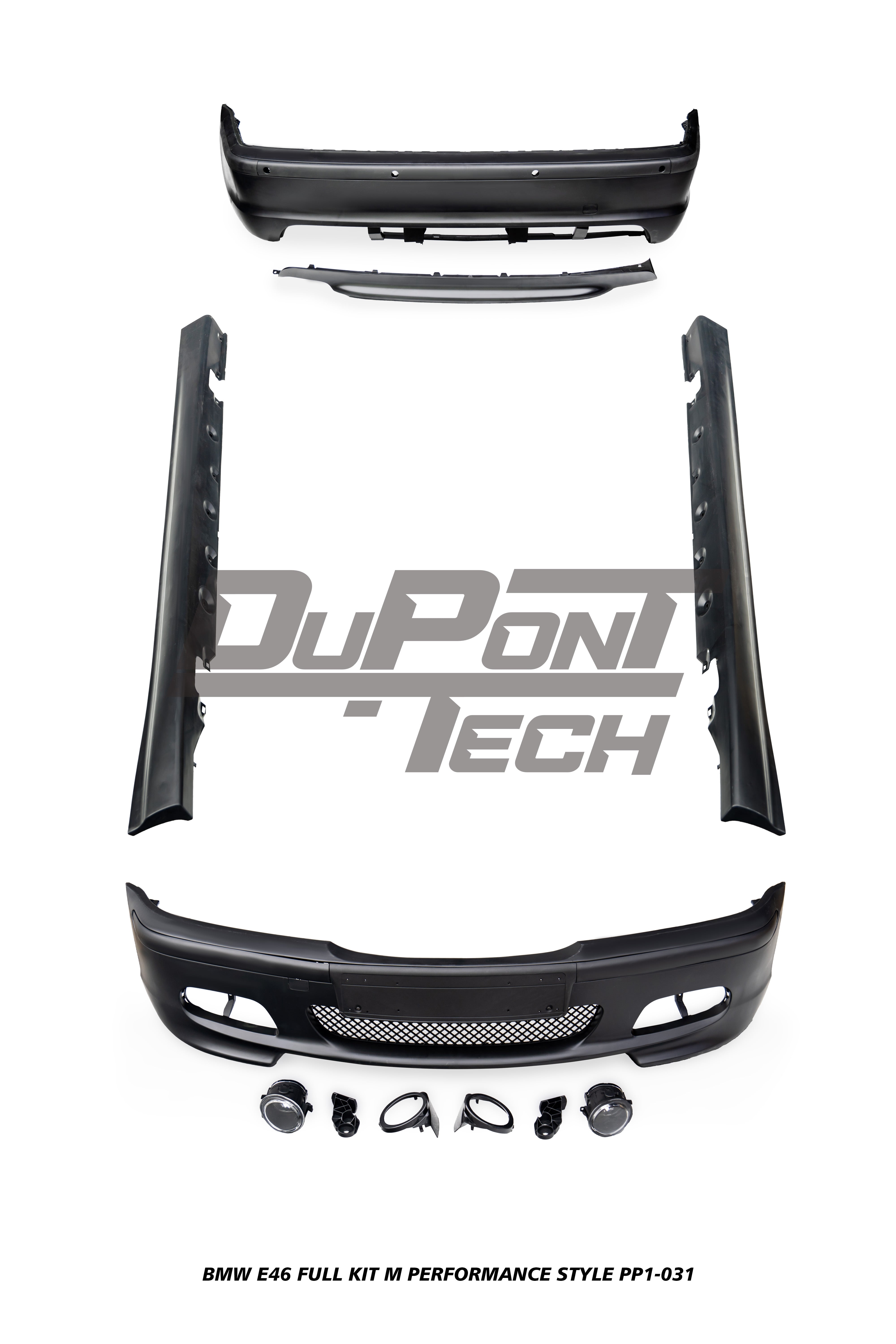 BMW 3 Series 330ci 325ci 320ci E46 1999 2000 2001 2002 2003 2004 2005 with Aftermarket Parts - M Performance Style Full kit PP Polypropylene from DuPont Tech
