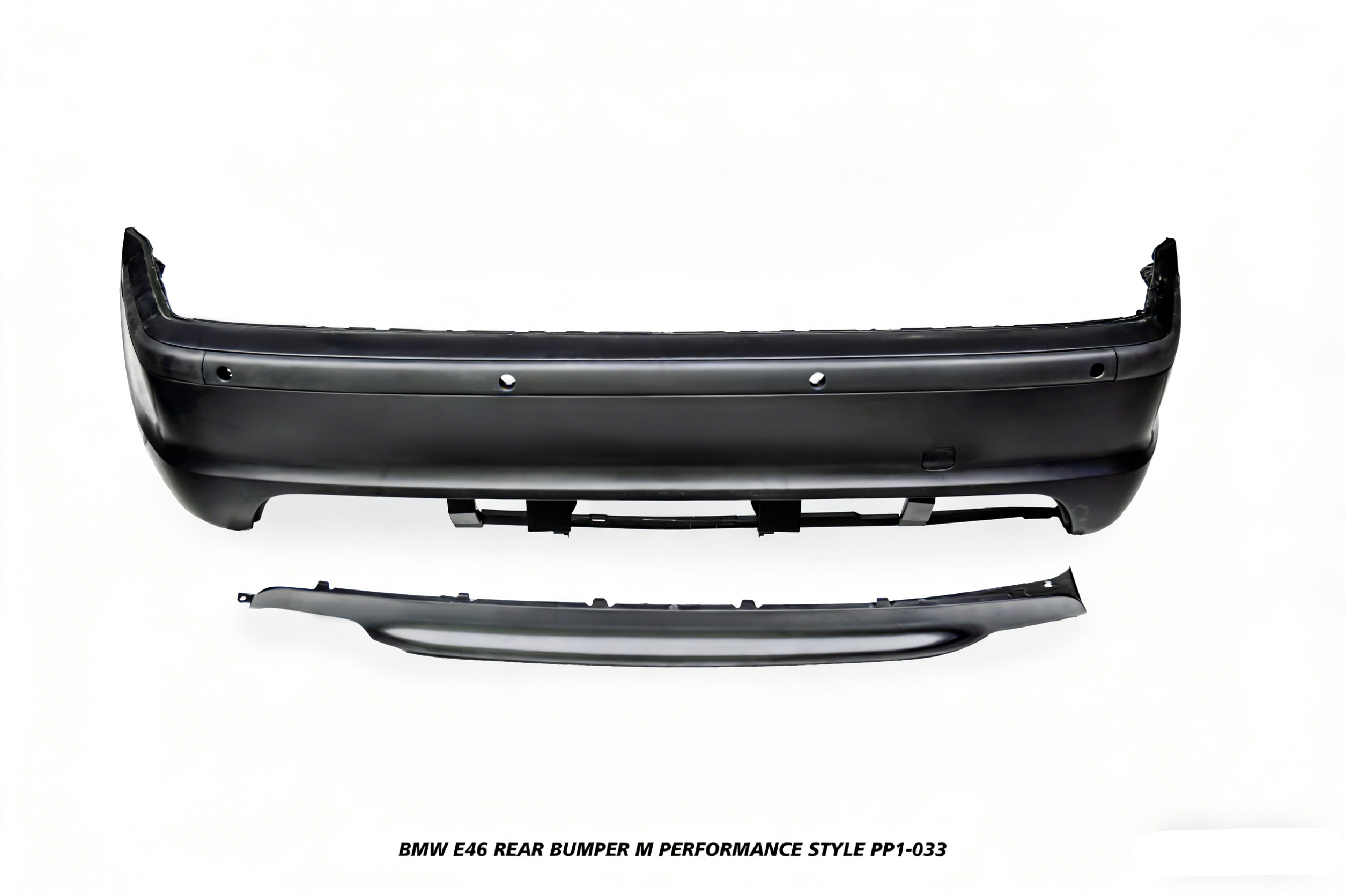 BMW 3 Series 330ci 325ci 320ci E46 1999 2000 2001 2002 2003 2004 2005 with Aftermarket Parts - M Performance Style Rear Bumper PP Polypropylene from DuPont Tech
