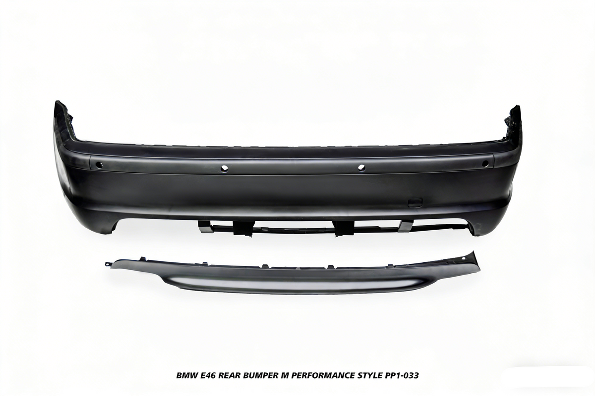 BMW 3 Series 330ci 325ci 320ci E46 1999 2000 2001 2002 2003 2004 2005 with Aftermarket Parts - M Performance Style Rear Bumper PP Polypropylene from DuPont Tech
