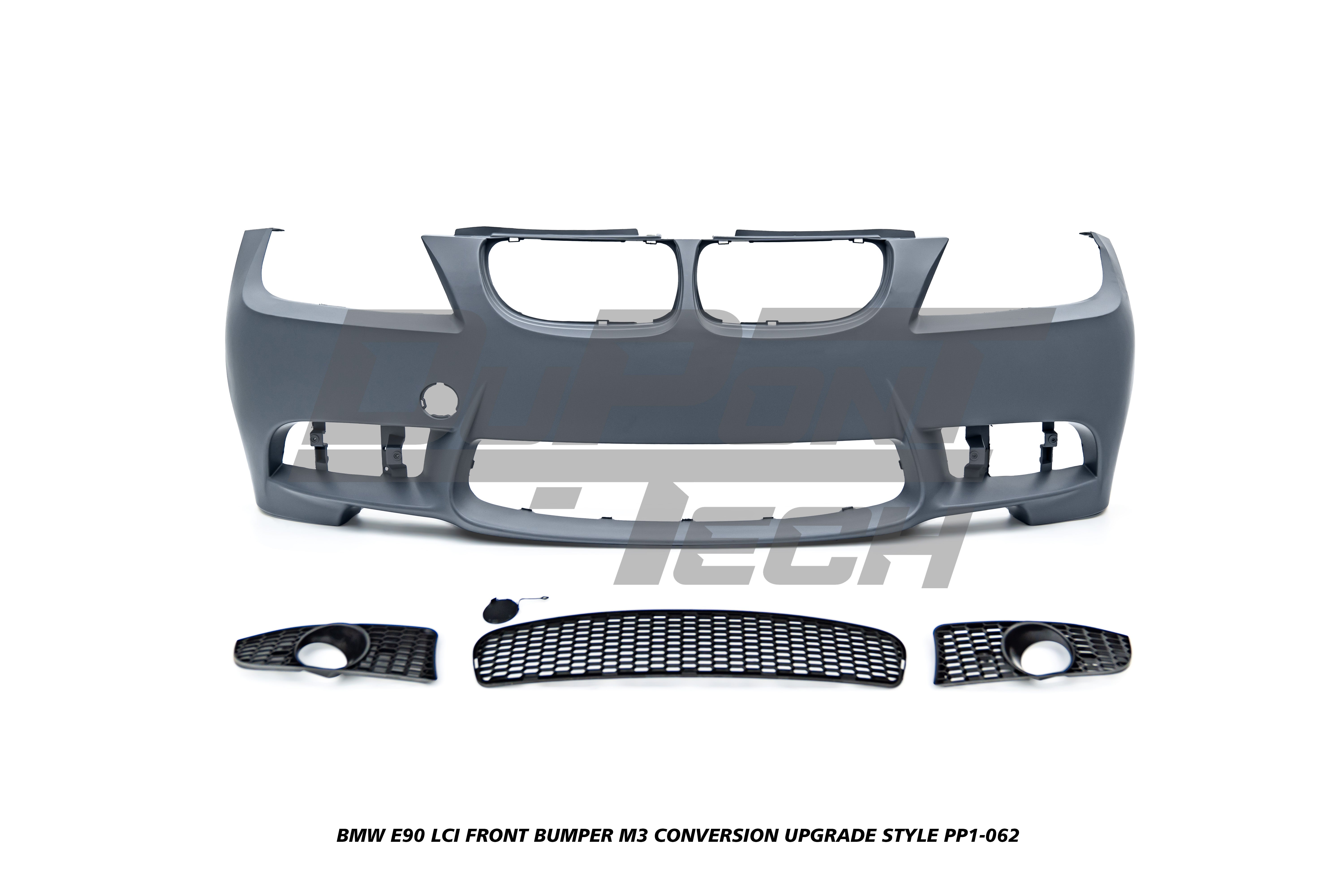 BMW 3 Series E90 LCI 2009 2010 2011 with Aftermarket Parts - M Performance Conversion Style Full kit PP Polypropylene from DuPont Tech
