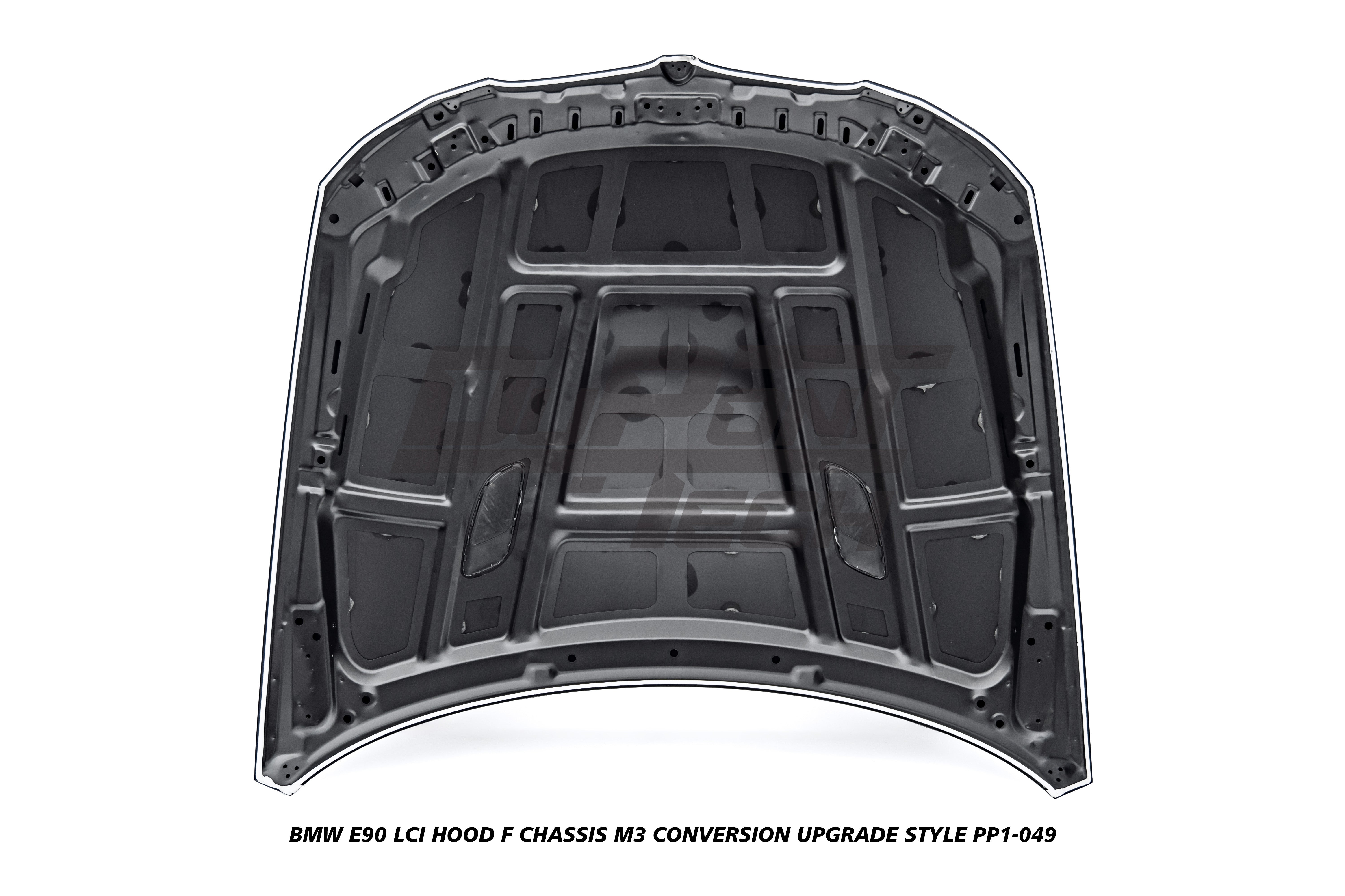 BMW 3 Series E90 LCI 2009 2010 2011 with Aftermarket Parts - F Chassis M3 Conversion Upgrade Style Hood Metal from DuPont Tech
