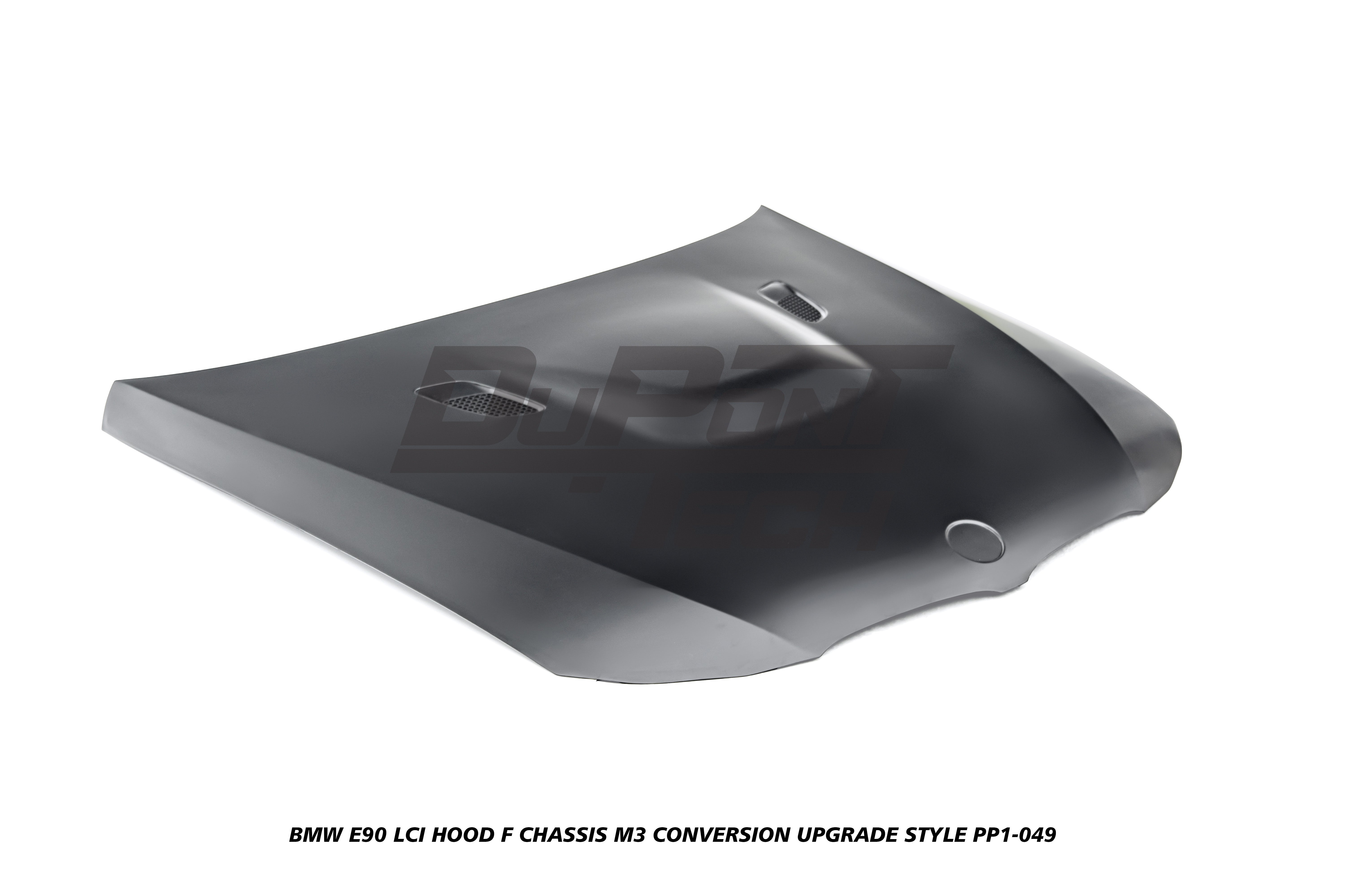 BMW 3 Series E90 LCI 2009 2010 2011 with Aftermarket Parts - F Chassis M3 Conversion Upgrade Style Hood Metal from DuPont Tech
