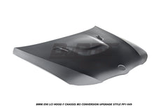 BMW 3 Series E90 LCI 2009 2010 2011 with Aftermarket Parts - F Chassis M3 Conversion Upgrade Style Hood Metal from DuPont Tech
