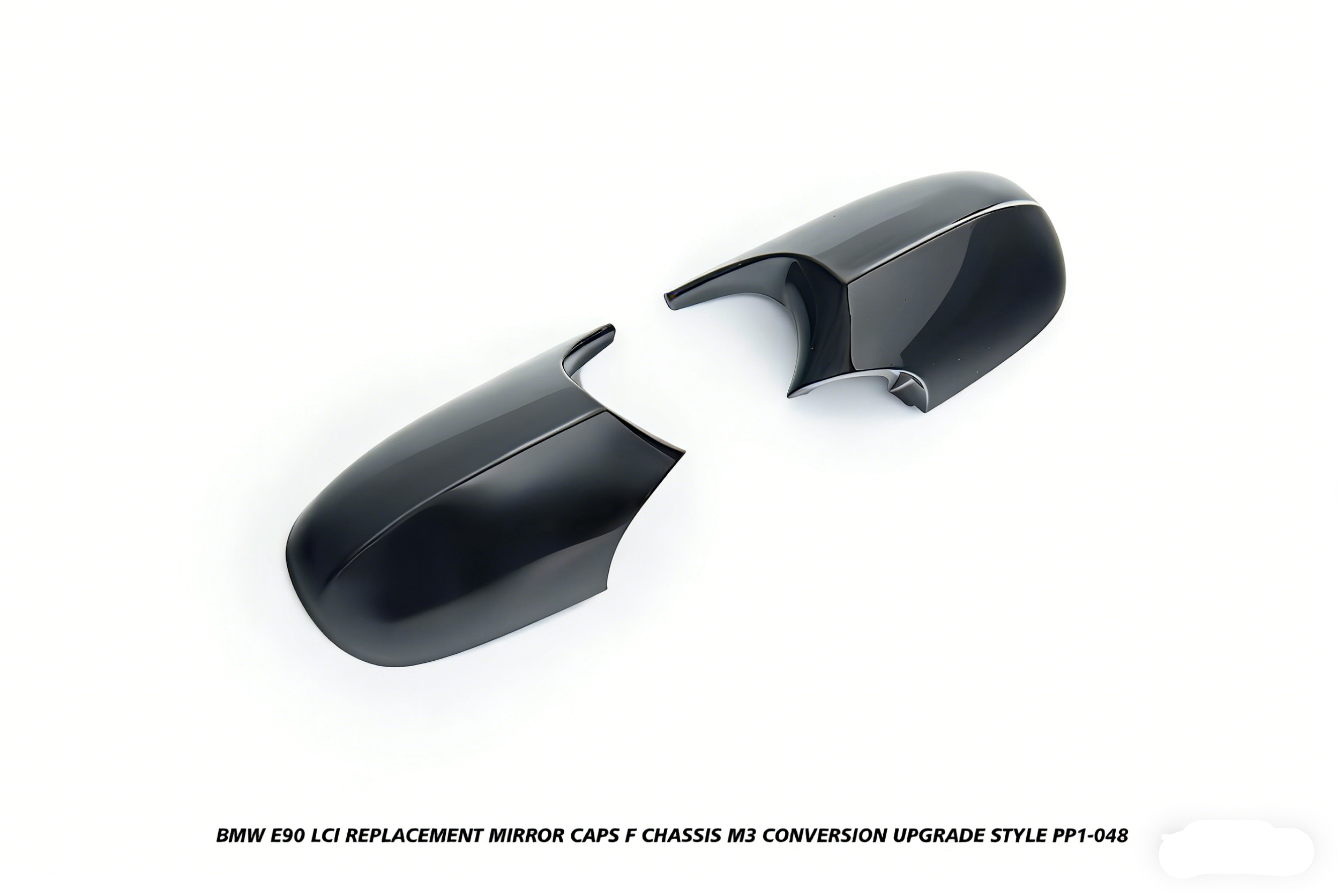 BMW 3 Series E90 LCI (Left Hand Drive Only) 2009 2010 2011 with Aftermarket Parts - F Chassis M3 Conversion Upgrade Style Replacement Mirror Caps ABS from DuPont Tech
