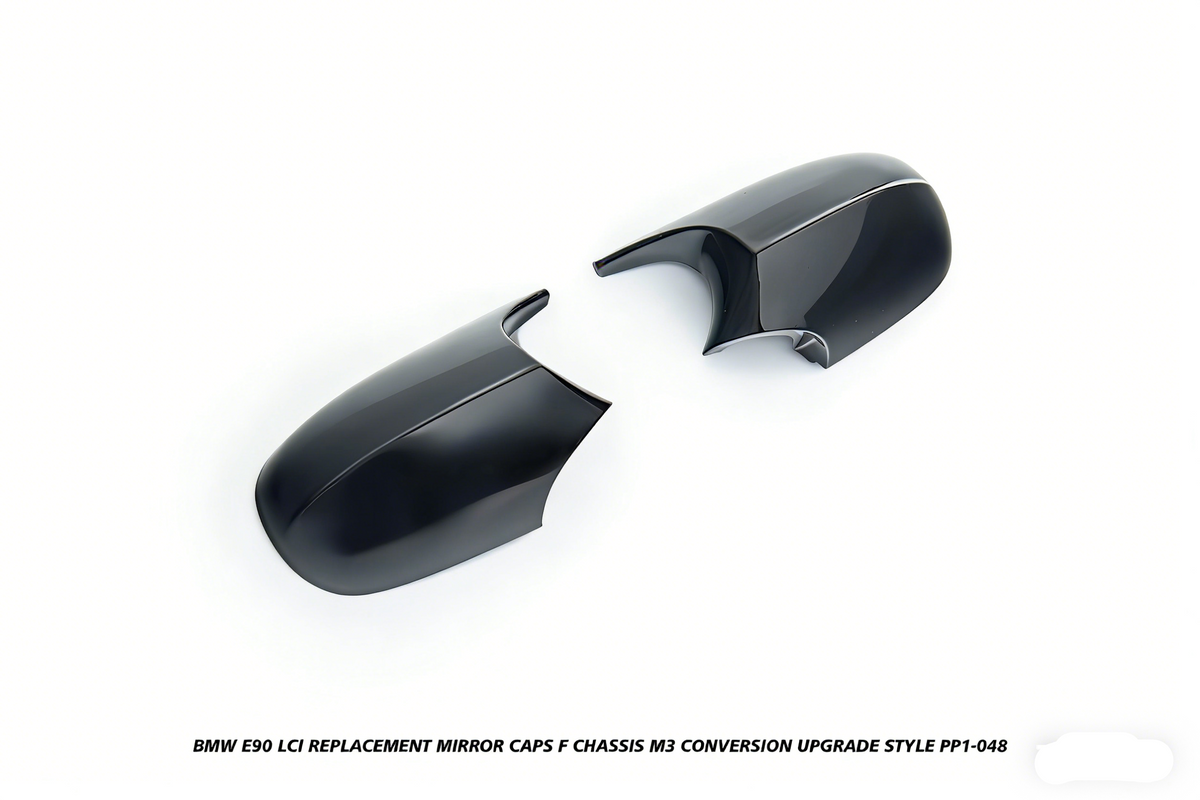 BMW 3 Series E90 LCI (Left Hand Drive Only) 2009 2010 2011 with Aftermarket Parts - F Chassis M3 Conversion Upgrade Style Replacement Mirror Caps ABS from DuPont Tech
