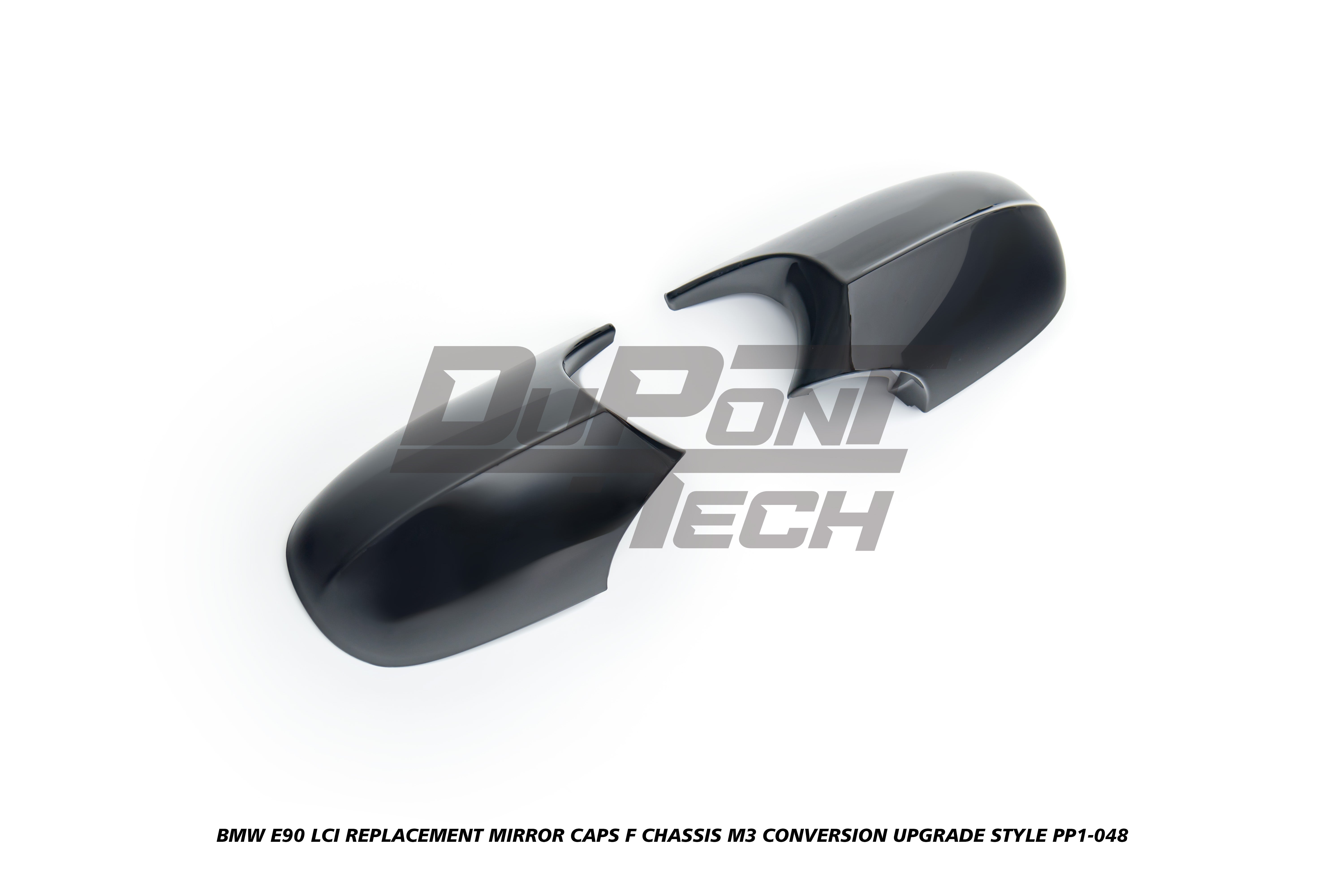 BMW 3 Series E90 LCI (Left Hand Drive Only) 2009 2010 2011 with Aftermarket Parts - F Chassis M3 Conversion Upgrade Style Replacement Mirror Caps ABS from DuPont Tech
