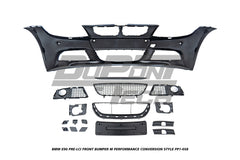 BMW 3 Series E90 Pre-LCI 2006 2007 2008 with Aftermarket Parts - M Performance Conversion Style Front Bumper & Fog Light PP Polypropylene from DuPont Tech
