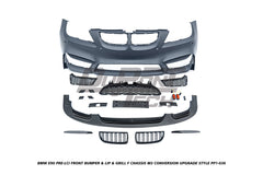 BMW 3 Series E90 Pre-LCI 2006 2007 2008 with Aftermarket Parts - F Chassis M3 Conversion Upgrade Style Front Bumper & Lip & Grill PP Polypropylene from DuPont Tech
