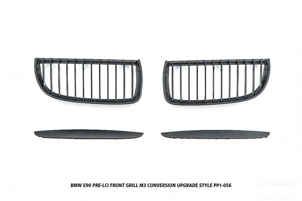 BMW 3 Series E90 Pre-LCI 2006 2007 2008 with Aftermarket Parts - M3 Conversion Upgrade Style Front Kidney Grill ABS from DuPont Tech
