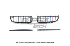 BMW 3 Series E90 Pre-LCI 2006 2007 2008 with Aftermarket Parts - M Color Tri-color Style Front Kidney Grill ABS from DuPont Tech
