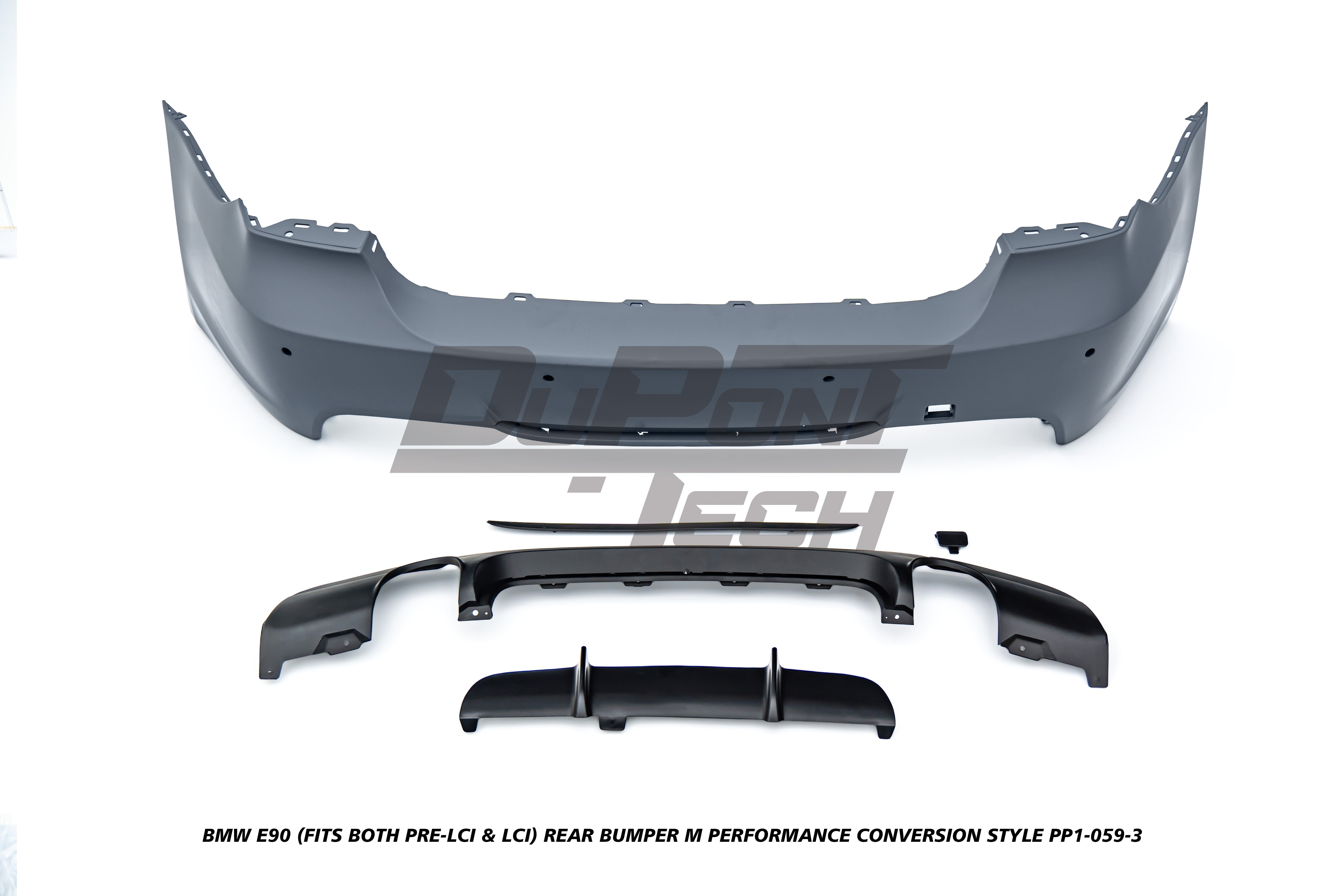 BMW 3 Series E90 Pre-LCI 2006 2007 2008 with Aftermarket Parts - M Performance Conversion Style Full kit PP Polypropylene from DuPont Tech
