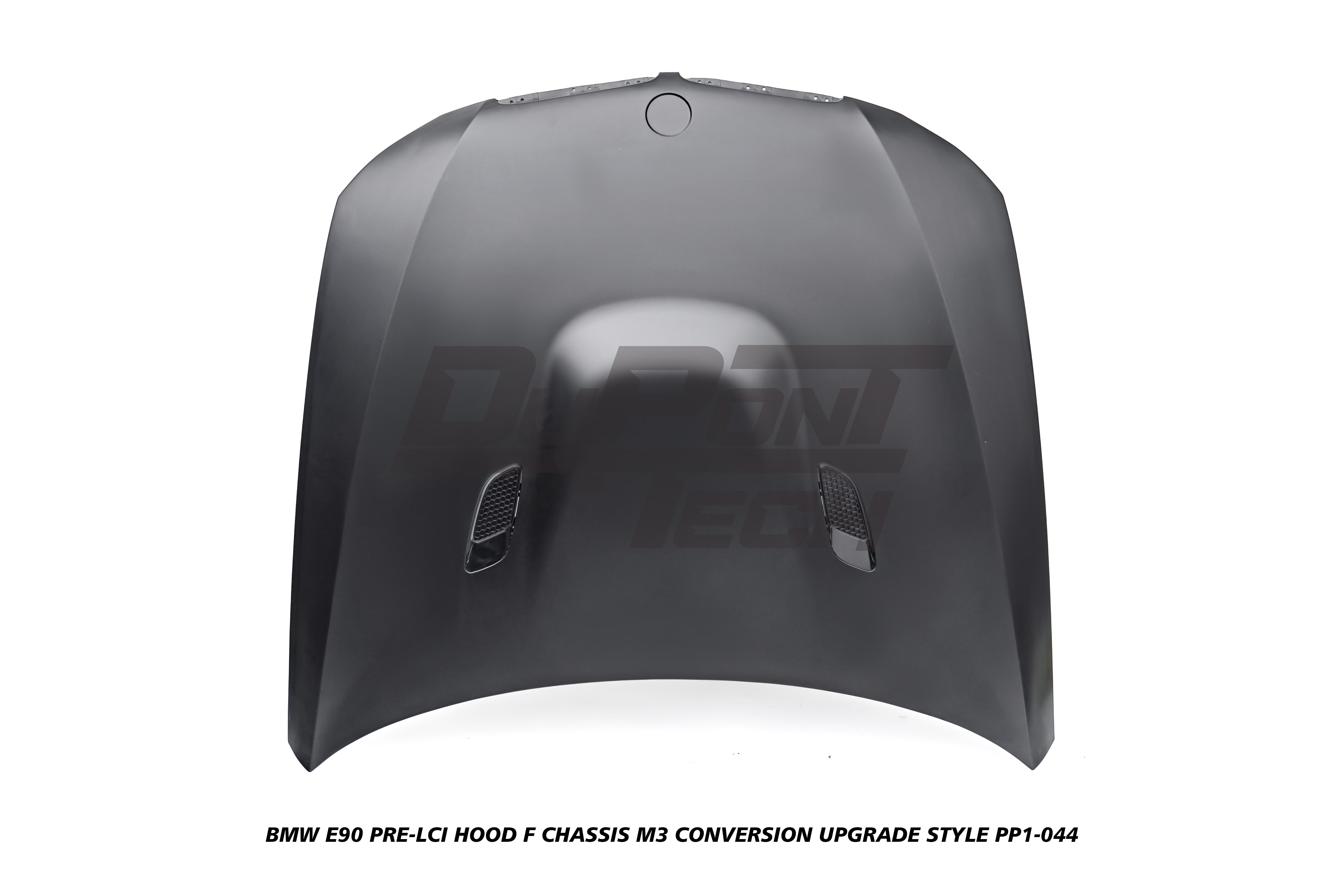 BMW 3 Series E90 Pre-LCI 2006 2007 2008 with Aftermarket Parts - F Chassis M3 Conversion Upgrade Style Hood Metal from DuPont Tech
