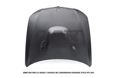 BMW 3 Series E90 Pre-LCI 2006 2007 2008 with Aftermarket Parts - F Chassis M3 Conversion Upgrade Style Hood Metal from DuPont Tech
