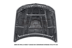 BMW 3 Series E90 Pre-LCI 2006 2007 2008 with Aftermarket Parts - F Chassis M3 Conversion Upgrade Style Hood Metal from DuPont Tech
