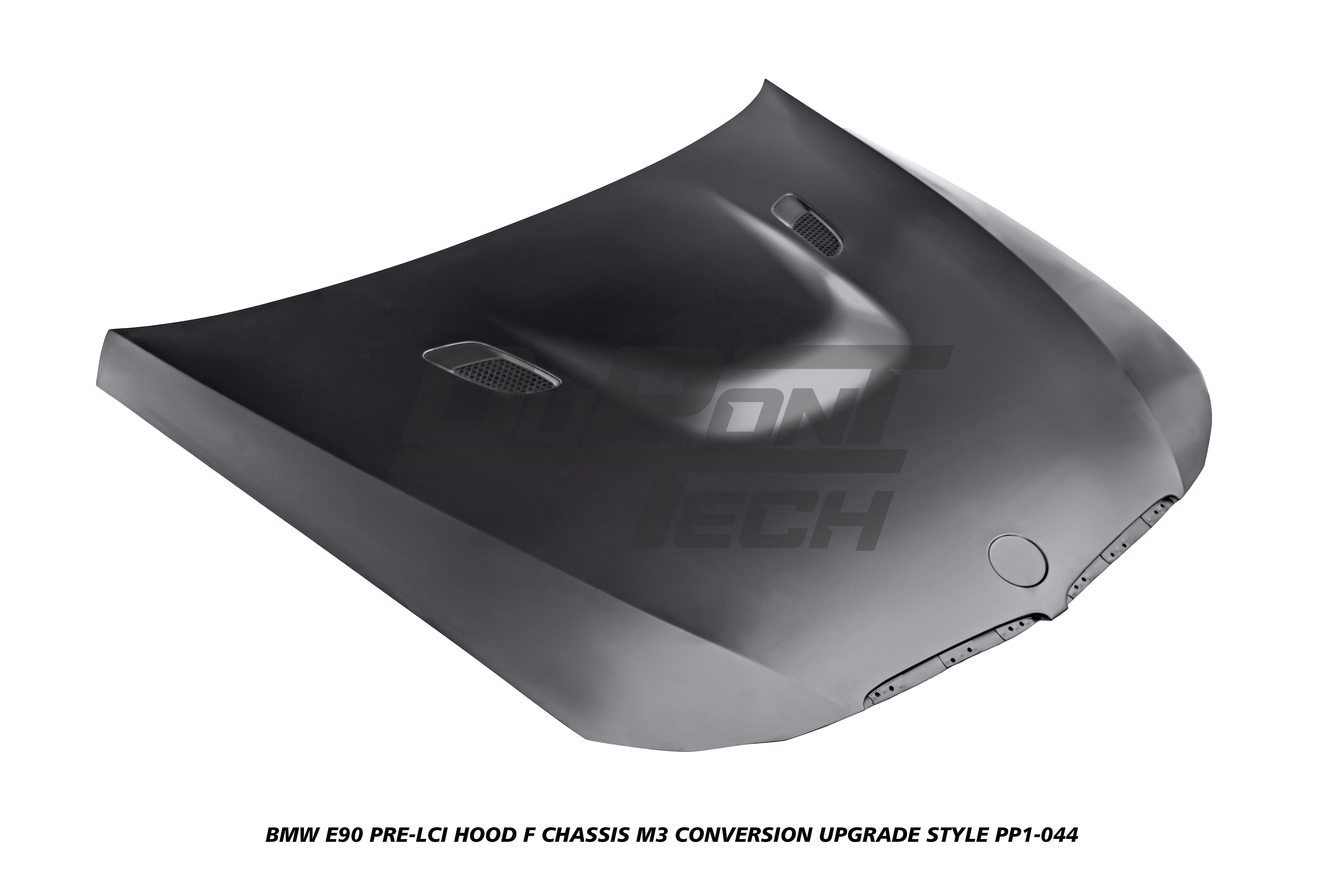 BMW 3 Series E90 Pre-LCI 2006 2007 2008 with Aftermarket Parts - F Chassis M3 Conversion Upgrade Style Hood Metal from DuPont Tech

