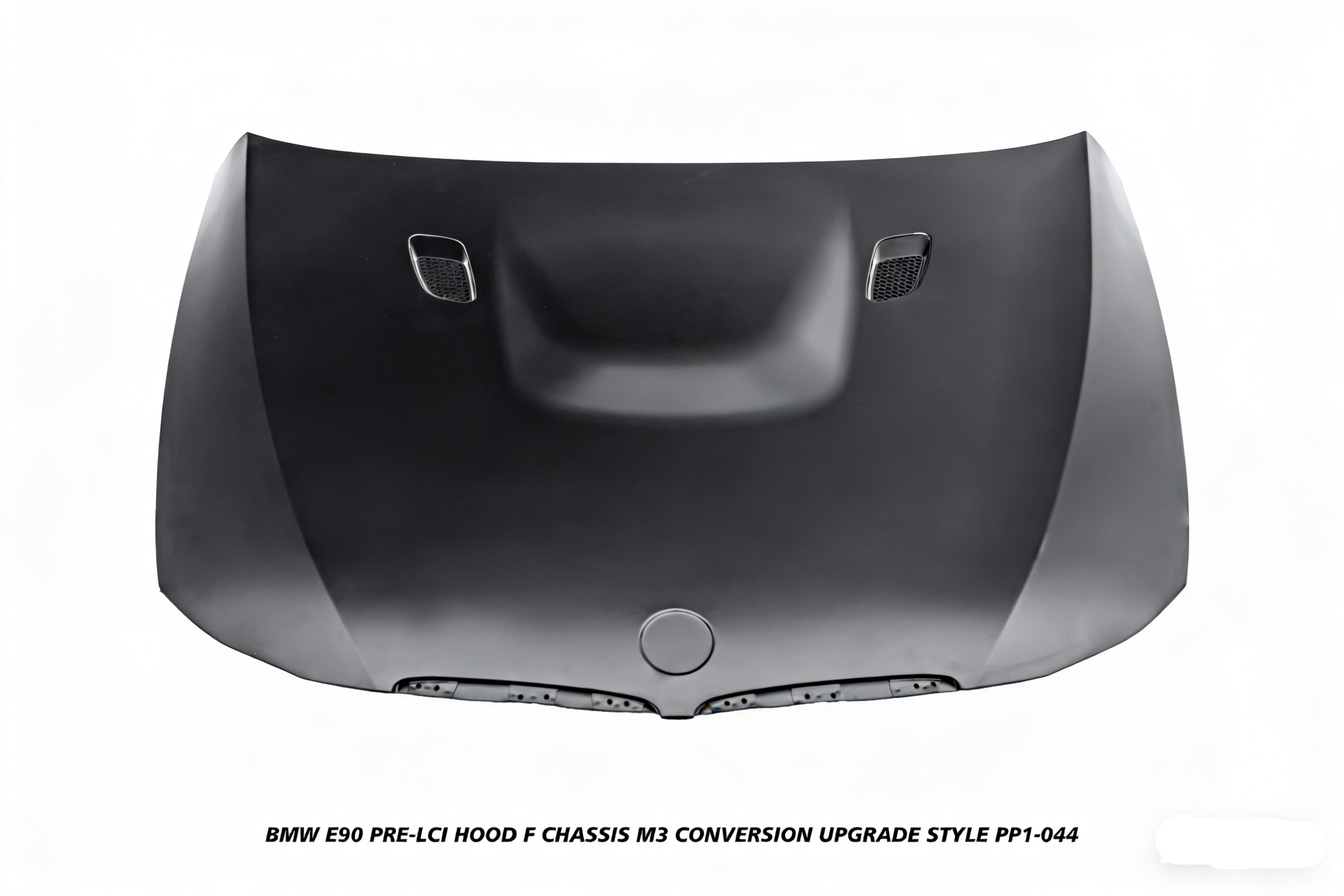 BMW 3 Series E90 Pre-LCI 2006 2007 2008 with Aftermarket Parts - F Chassis M3 Conversion Upgrade Style Hood Metal from DuPont Tech
