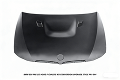 BMW 3 Series E90 Pre-LCI 2006 2007 2008 with Aftermarket Parts - F Chassis M3 Conversion Upgrade Style Hood Metal from DuPont Tech
