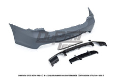 BMW 3 Series E90 (Fits Both Pre-LCI & LCI) 2006 2007 2008 2009 2010 2011 with Aftermarket Parts - M Performance Conversion Style Rear Bumper & Diffuser PP Polypropylene from DuPont Tech
