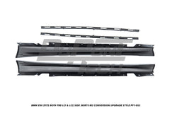 BMW 3 Series E90 (Fits Both Pre-LCI & LCI) 2006 2007 2008 2009 2010 2011 with Aftermarket Parts - M3 Conversion Upgrade Style Side Skirts PP Polypropylene from DuPont Tech
