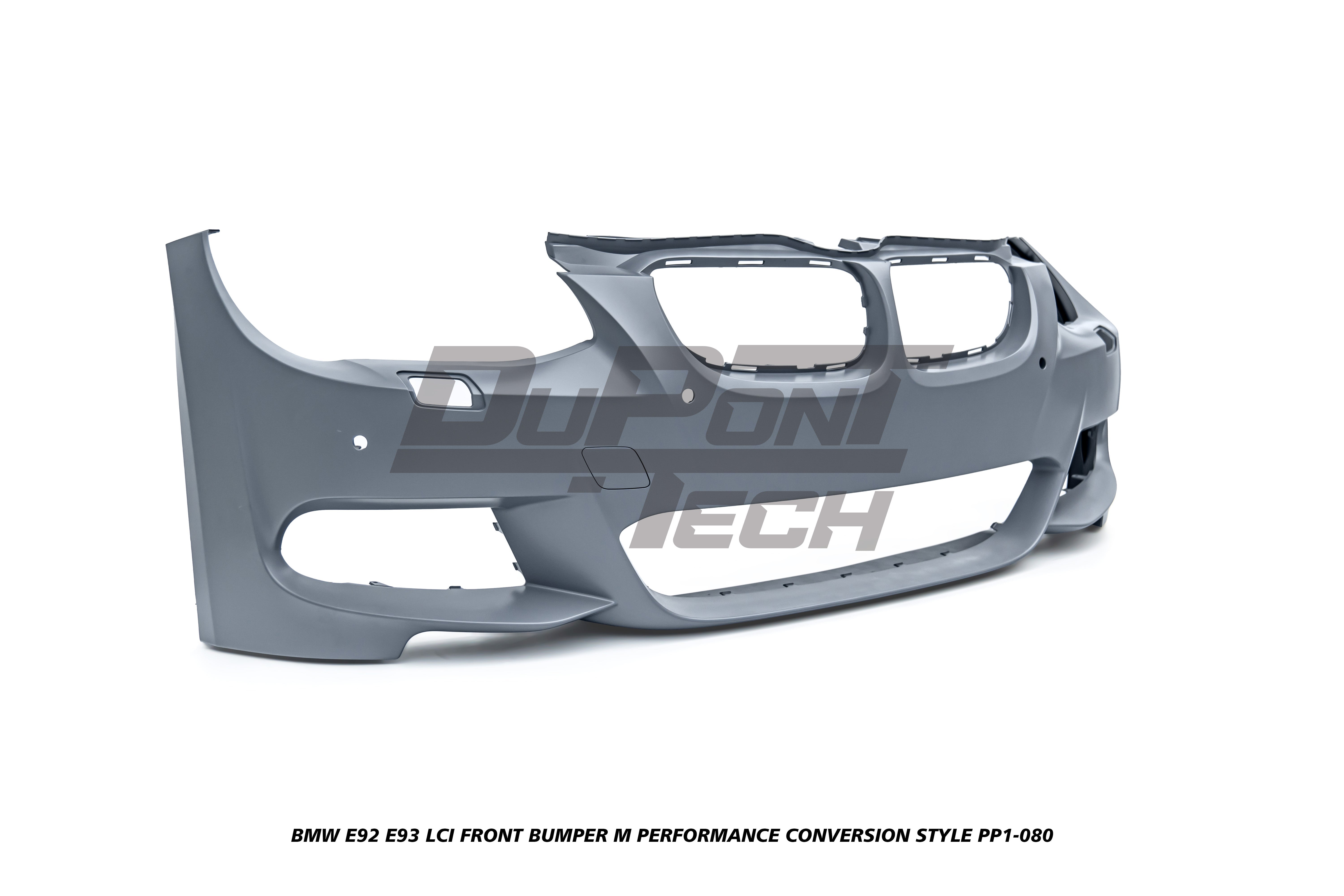BMW 3 Series E92 E93 LCI 2010 2011 2012 2013 with Aftermarket Parts - M Performance Conversion Style Front Bumper & Fog Light PP Polypropylene from DuPont Tech
