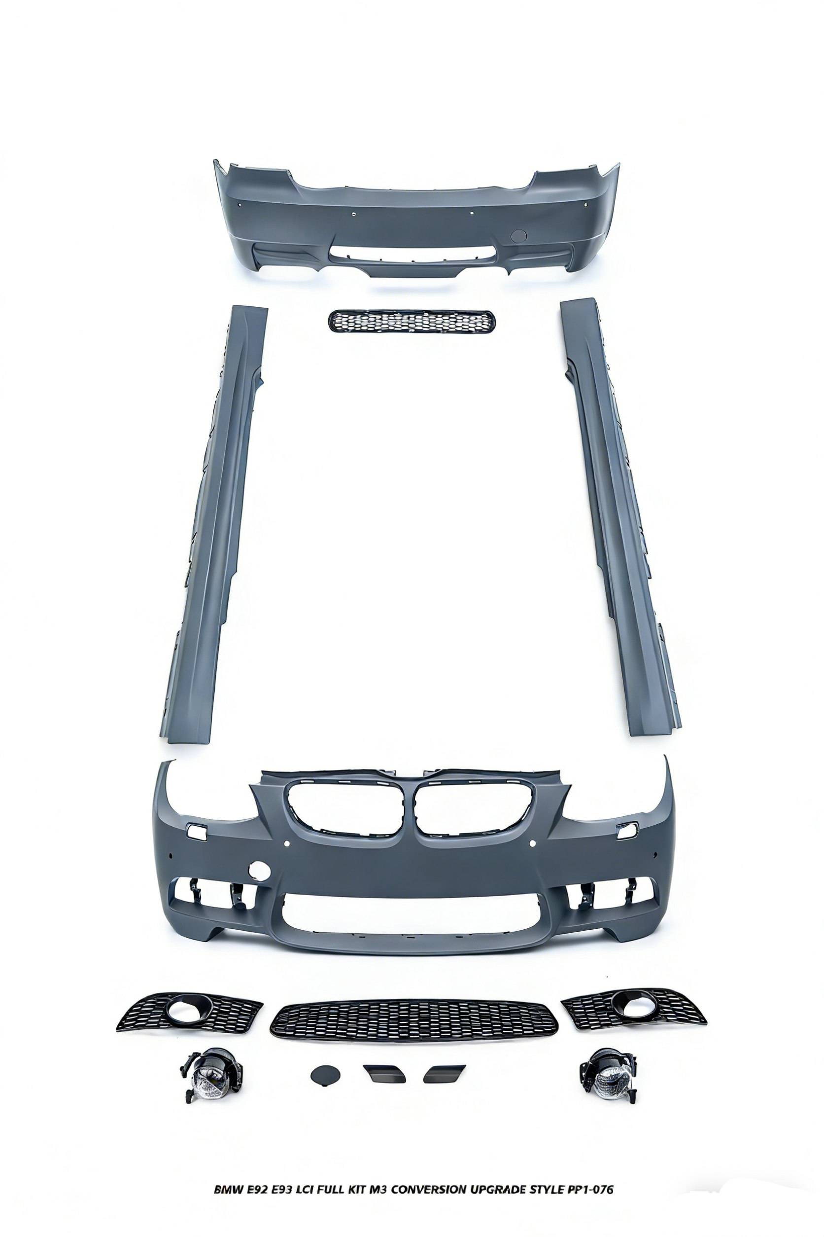 BMW 3 Series E92 E93 LCI 2010 2011 2012 2013 with Aftermarket Parts - M3 Conversion Upgrade Style Full kit PP Polypropylene from DuPont Tech
