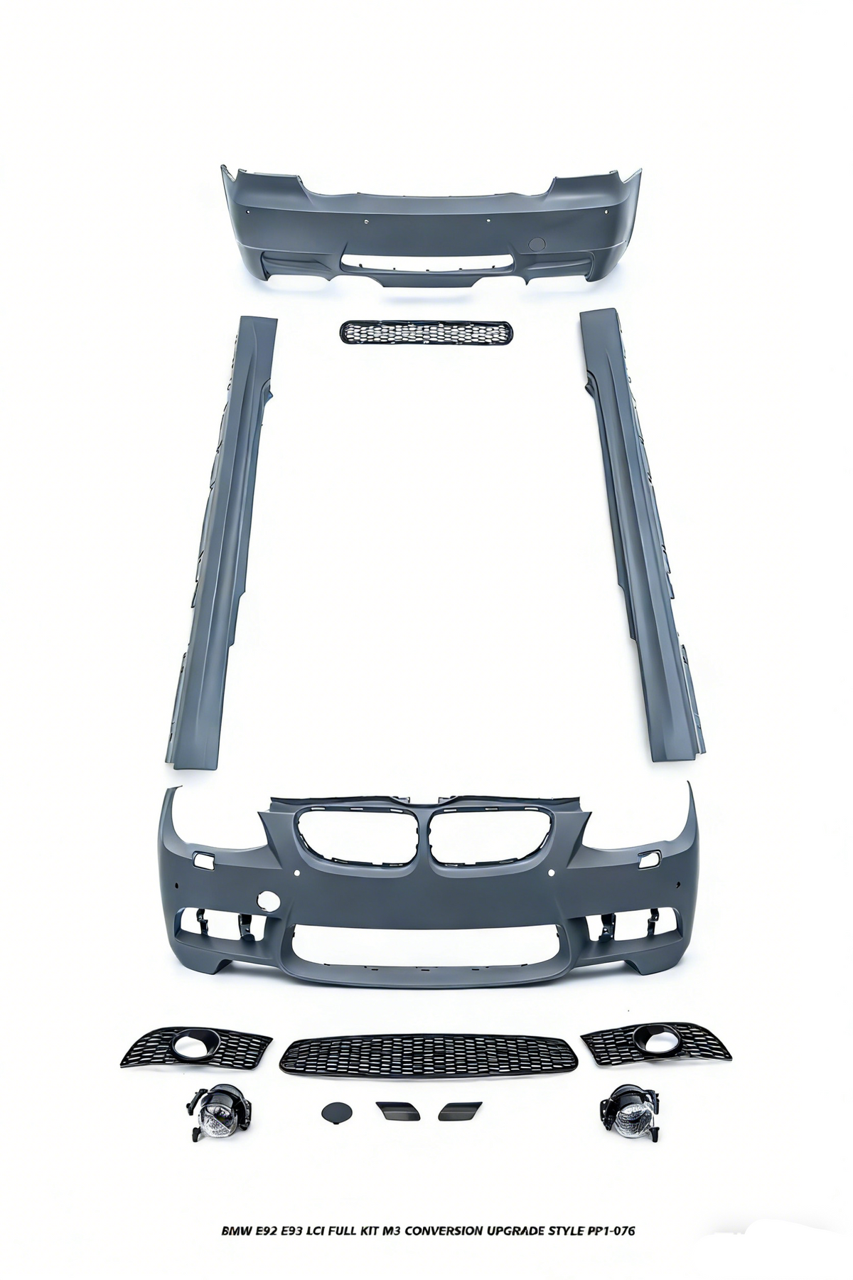 BMW 3 Series E92 E93 LCI 2010 2011 2012 2013 with Aftermarket Parts - M3 Conversion Upgrade Style Full kit PP Polypropylene from DuPont Tech
