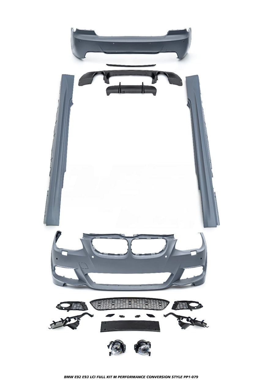 BMW 3 Series E92 E93 LCI 2010 2011 2012 2013 with Aftermarket Parts - M Performance Conversion Style Full kit PP Polypropylene from DuPont Tech
