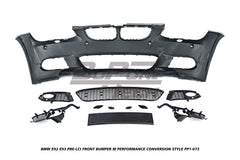 BMW 3 Series E92 E93 Pre-LCI 2006 2007 2008 2009 with Aftermarket Parts - M Performance Conversion Style Front Bumper & Fog Light PP Polypropylene from DuPont Tech
