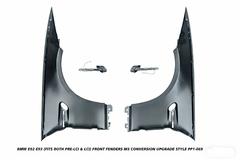 BMW 3 Series E92 E93 (Fits Both Pre-LCI & LCI) 2006 2007 2008 2009 2010 2011 2012 2013 with Aftermarket Parts - M3 Conversion Upgrade Style Front Fenders Metal from DuPont Tech
