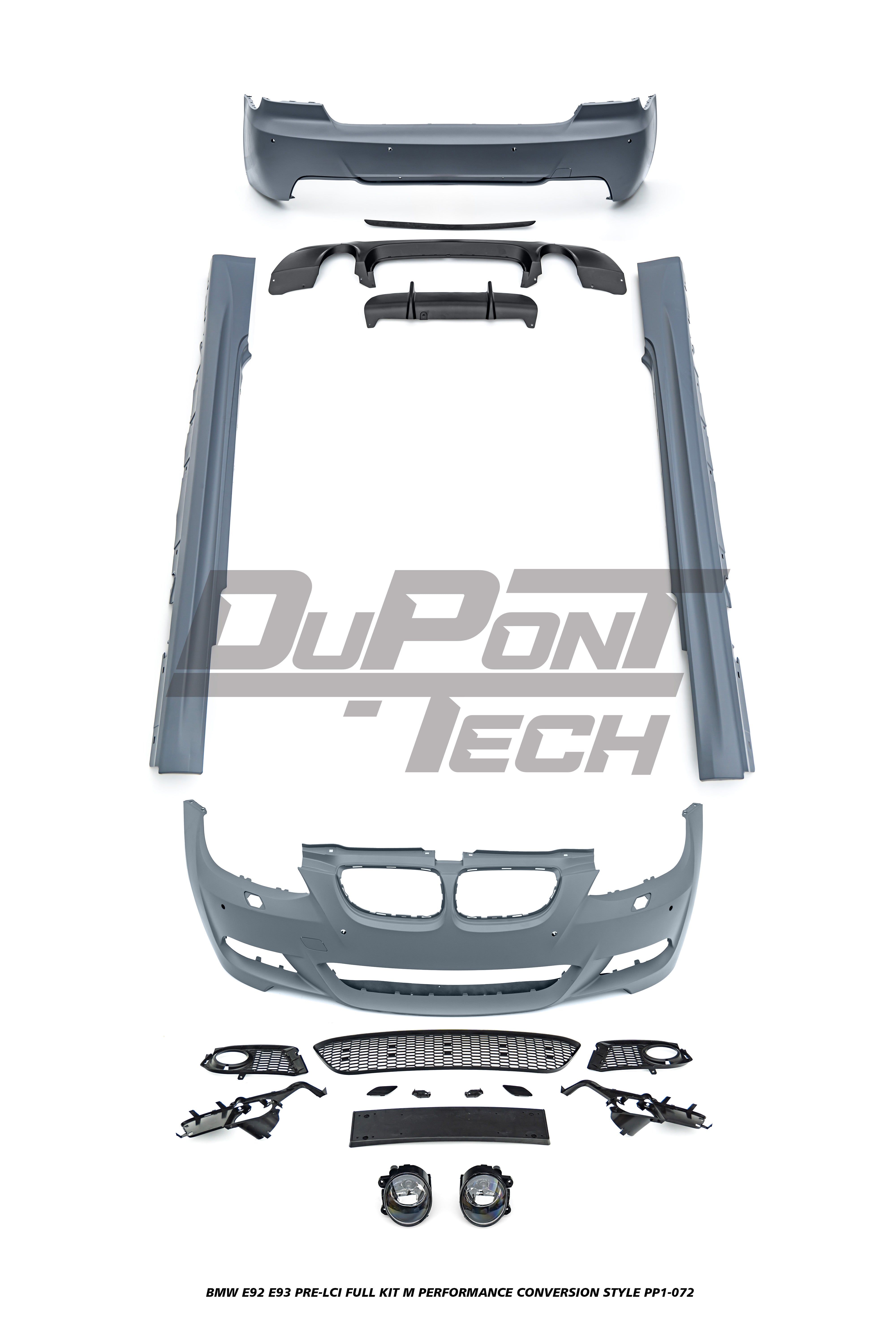 BMW 3 Series E92 E93 Pre-LCI 2006 2007 2008 2009 with Aftermarket Parts - M Performance Conversion Style Full kit PP Polypropylene from DuPont Tech
