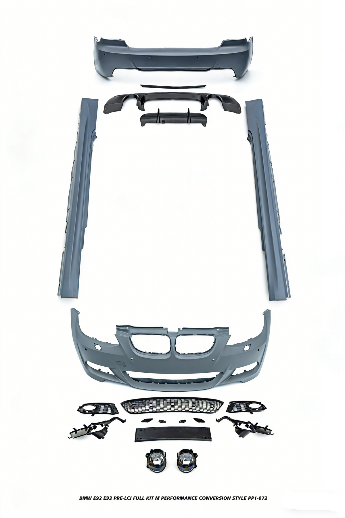 BMW 3 Series E92 E93 Pre-LCI 2006 2007 2008 2009 with Aftermarket Parts - M Performance Conversion Style Full kit PP Polypropylene from DuPont Tech
